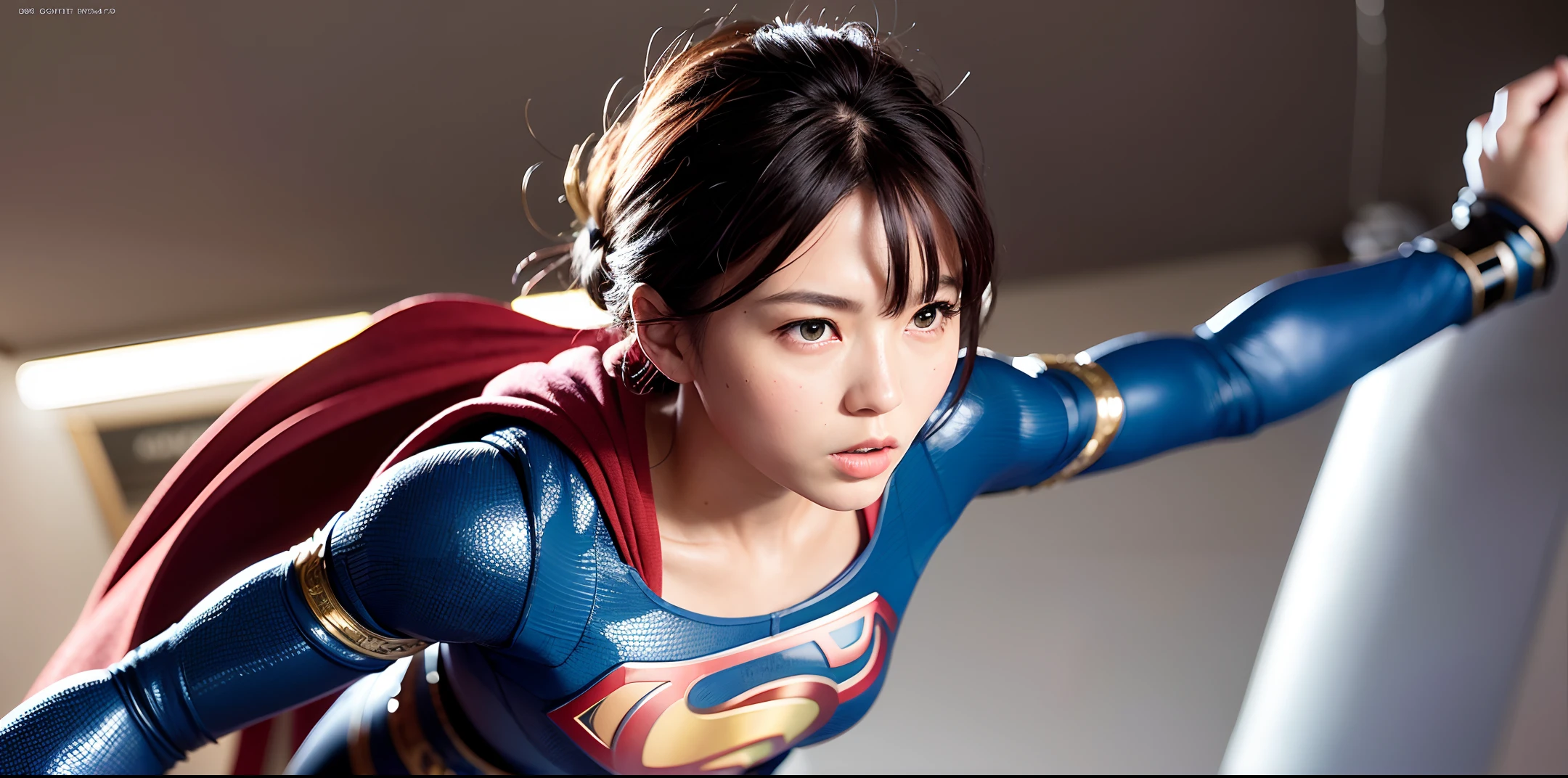 Marvel Superman vs Japanese AV actress, two people fighting, two people action movie, sparring, fighting, real, two protagonists looking at each other, beautiful, studio soft light, edge light, vibrant, details luxurious, cyberpunk, lace, surrealism, facial muscles, elegant beautiful background, Octane rendering, HR Giger style, 8k, best quality, masterpiece, illustration, very exquisite and beautiful, very detailed, CG, uniform, wallpaper, (fidelity, fidelity: 1.37), amazing, fine detail, masterpiece, best quality, official art, very detailed CG uniform 8k wallpaper, 
