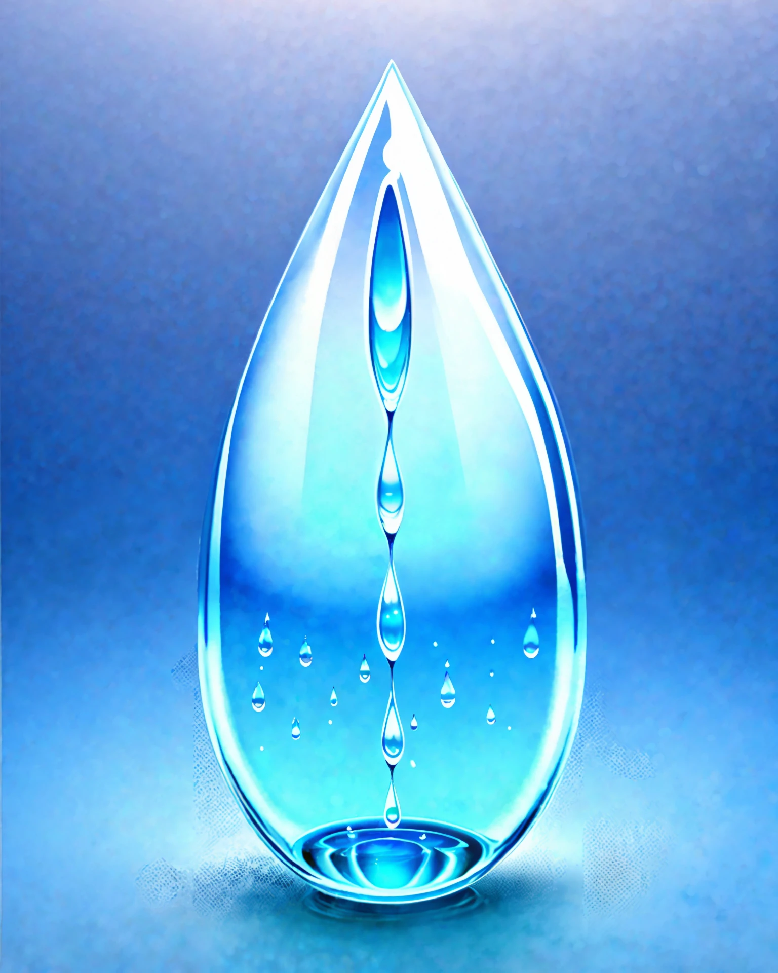 A clear blue water drop illustration, background image