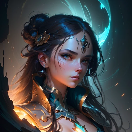 masterpiece, best quality, (extremely detailed CG unity 8k wallpaper), (best quality), (best illustration), (best shadow), absurdres, realistic lighting, (Abyss), beautiful detailed glow, art by PeterMohrBacher, 1girl, detailed face, fantasy art, realistic anime