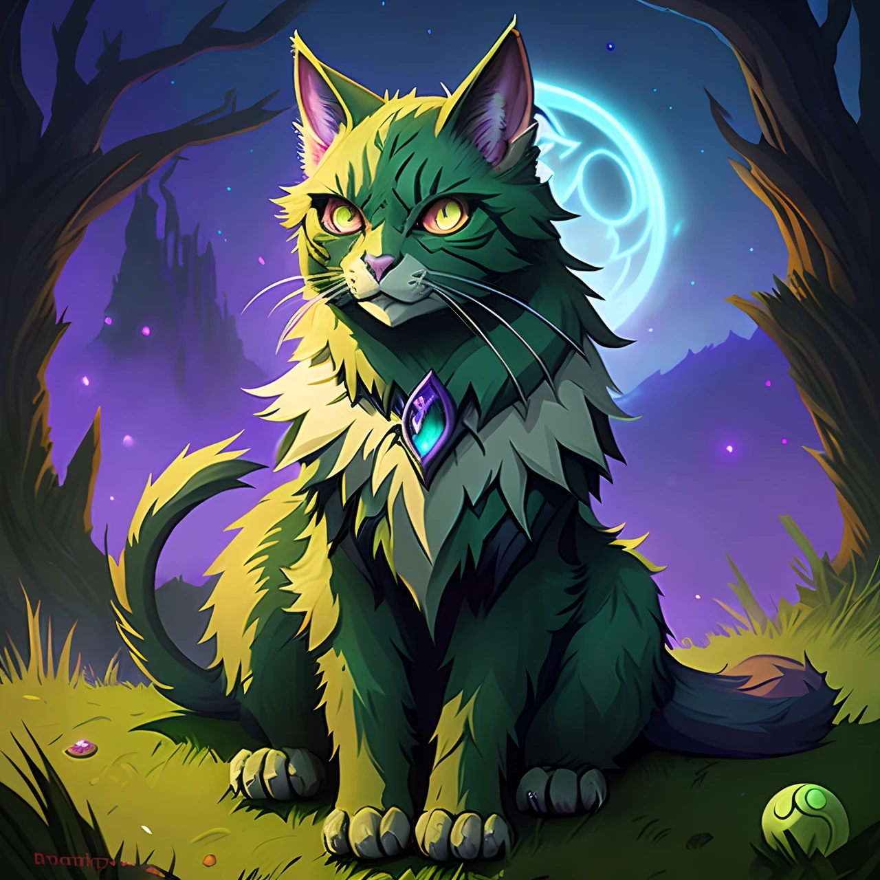 Feral night elf Druid shapeshifted into cat form, amazing illustration by Randy Vargas + Phil Noto + Calvin Boice, World of Warcraft artwork, Hearthstone artwork