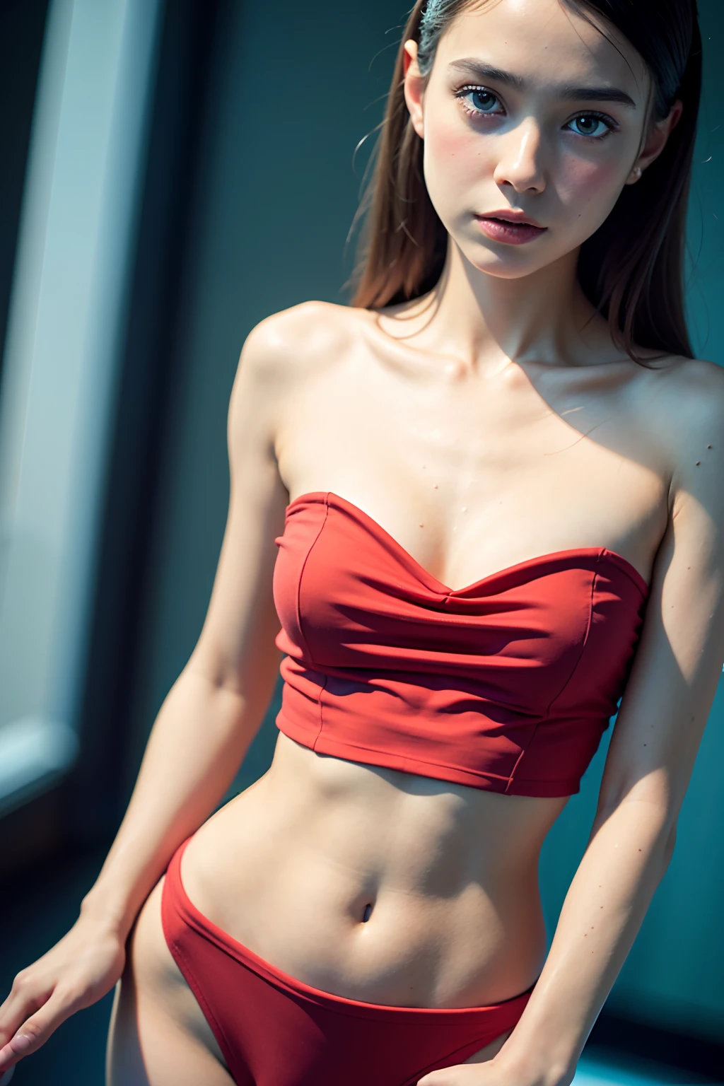 good hand,4k, high-res, masterpiece, best quality, head:1.3, (petite teen girl spreading legs), finely detailed skin, sharp focus, (cinematic lighting), collarbone, morning, soft lighting, dynamic angle, [:(detailed face:1.2):0.2], armpit crease, thigh gap, red clothes, slender, medium breasts, cleavage,
full body,