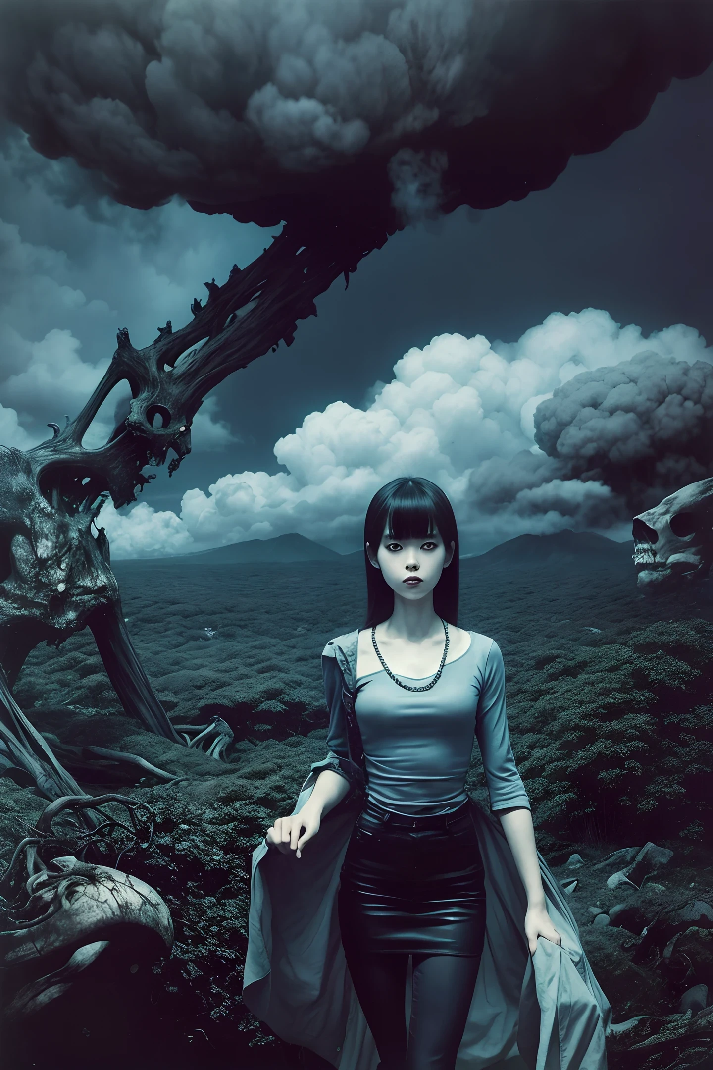 a beautiful girl, full body,
horror, broken, distorted, sky, fog, smoke, dark forest,
Junji Ito,
masterpiece, ultra high res, high quality,
