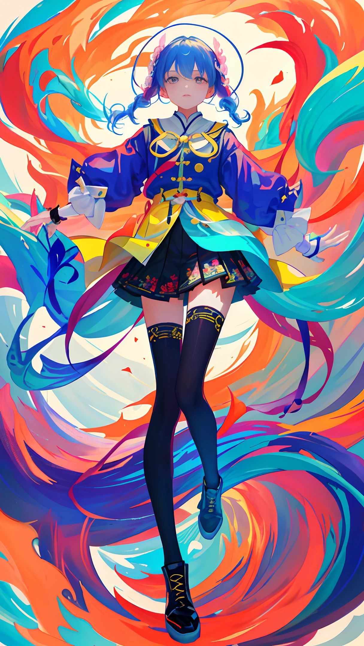 (masterpiece), (best quality), (ultra detailed),(乱发),(illustration), (1girl), (Fashionable clothing), standing,Fashion model, looking at viewer, (interview), (simple background),美丽细致的眼睛,精致美颜,漂浮,(高富和度),(colorful splashs),colorful bubble,(shining),focus on face,
