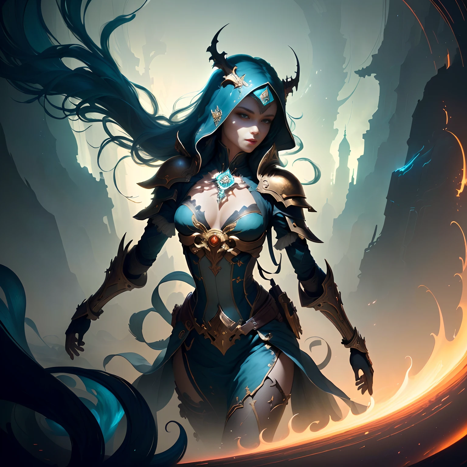 Masterpiece, Best Quality, (Very Detailed CG Unity 8k Wallpaper), (Best Quality), (Best Illustration), (Best Shadows), Absurd, Realistic Lighting, (Abyss), Beautiful Detailed Glow, PeterMohrBacher the art of,