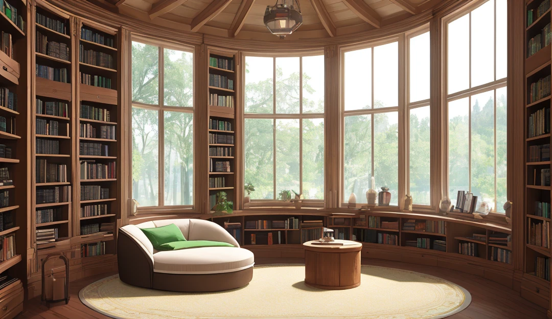 1. a hall with a round window and a sofa in it, in the style of a storybook, a reading corner, a cozy place, books everywhere, a fashionable library, (((library interior)))), a small library, a cozy and peaceful atmosphere, a large round window filled with books, a cozy atmosphere, a round window, an urban fantasy setting, a cozy atmosphere, a cozy room.
2. hall with a round window and a sofa in it, digital rendering by Alexander Kucharsky, popular on pixabay, romanticism, storybook style, reading corner, cozy place, books everywhere, fashionable library, (((library interior))), a small library, a cozy and peaceful atmosphere, a large round window filled with books. voluminous black otsevo)) and a masterpiece, the best quality, the utmost detail of the CG unity 8k Yatseniy, Razarivashchiya new life and color. The hills are covered with a green carpet covered with gentle field cents in the otenkats, ozozovo, filovo and zhogovo, ozone outdoor lighting