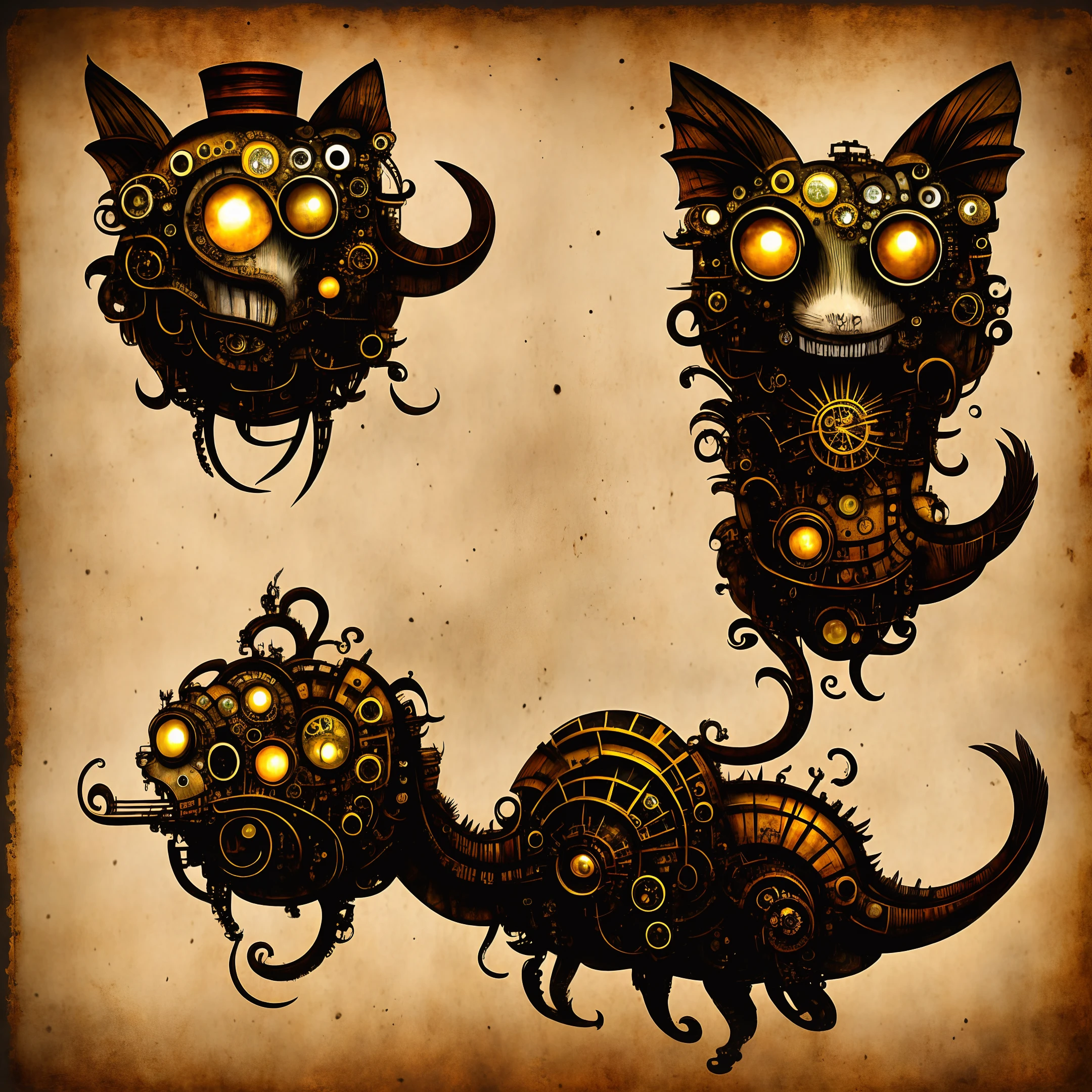 Model hash: 199c5093f6, (steampunkai)++, cute dragon cub, steampunk, big ears
Steps: 28, Sampler: Euler a, CFG scale: 7, Seed: 618231177, Face restoration: None, Size: 640x640, Model hash: 199c4093f6, Model: steampunkai_steampunkV10, GFPGAN visibility: 0.494