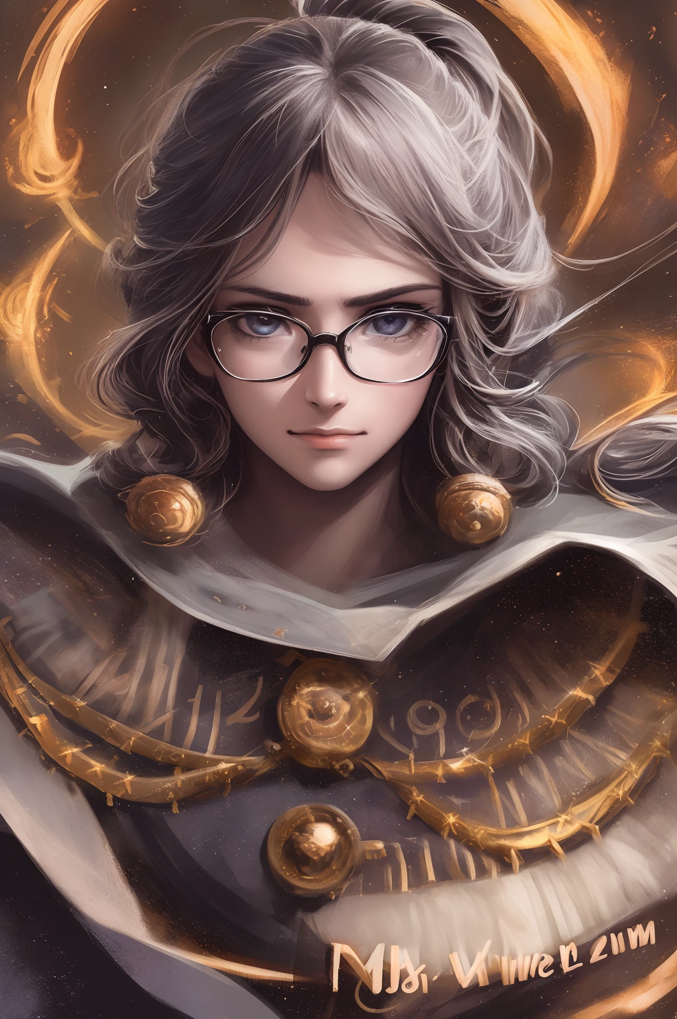 Photorealistic, (hyperrealism: 1.2), space_style, starry sky, strry light, night, colorful, clouds, stars\ (sky), sun, 1woman, intricate details, smirk, ancient Rome, open robes, 1girl, beautiful detailed glasses, super detailed, super detailed face, super detailed, super detailed, super detailed, facial hair, long hair with side ponytails, super detailed hair, simple background, low resolution, bad anatomy, bad hands, text, errors, fewer fingers, extra numbers, fewer numbers cropping, worst quality, low Quality, normal quality
