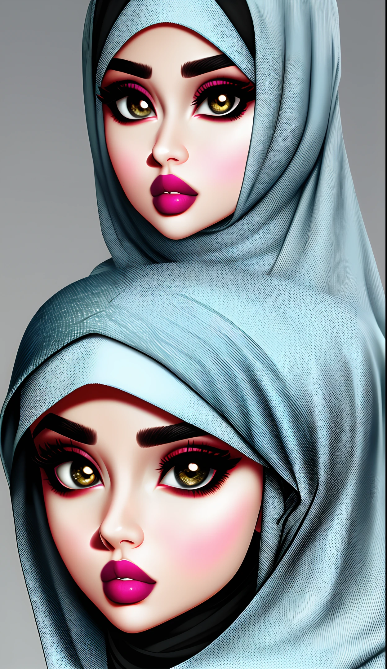 beautiful girl in hijab,big eyes big lips,from jordan,Dark circles beneath eyes,