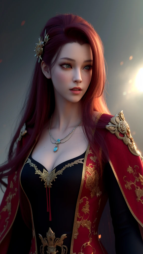 Waist high Portrait of an exotic beautiful caucasian woman wearing trendy no clothing , perfect detailed face, detailed symmetric hazel eyes with circular iris, realistic, stunning realistic photograph, 3d render, octane render, intricately detailed, cinematic, trending on artstation, Isometric, Centered hipereallistic cover photo, awesome full color, hand drawn, dark, gritty, mucha, klimt, erte 12k, high definition, cinematic, neoprene, behance contest winner, portrait featured on unsplash, stylized digital art, smooth, ultra high definition, 8k, unreal engine 5, ultra sharp focus, intricate artwork masterpiece, ominous, epic, TanvirTamim, trending on artstation, by artgerm, h. r. giger and beksinski, highly detailed, vibrant