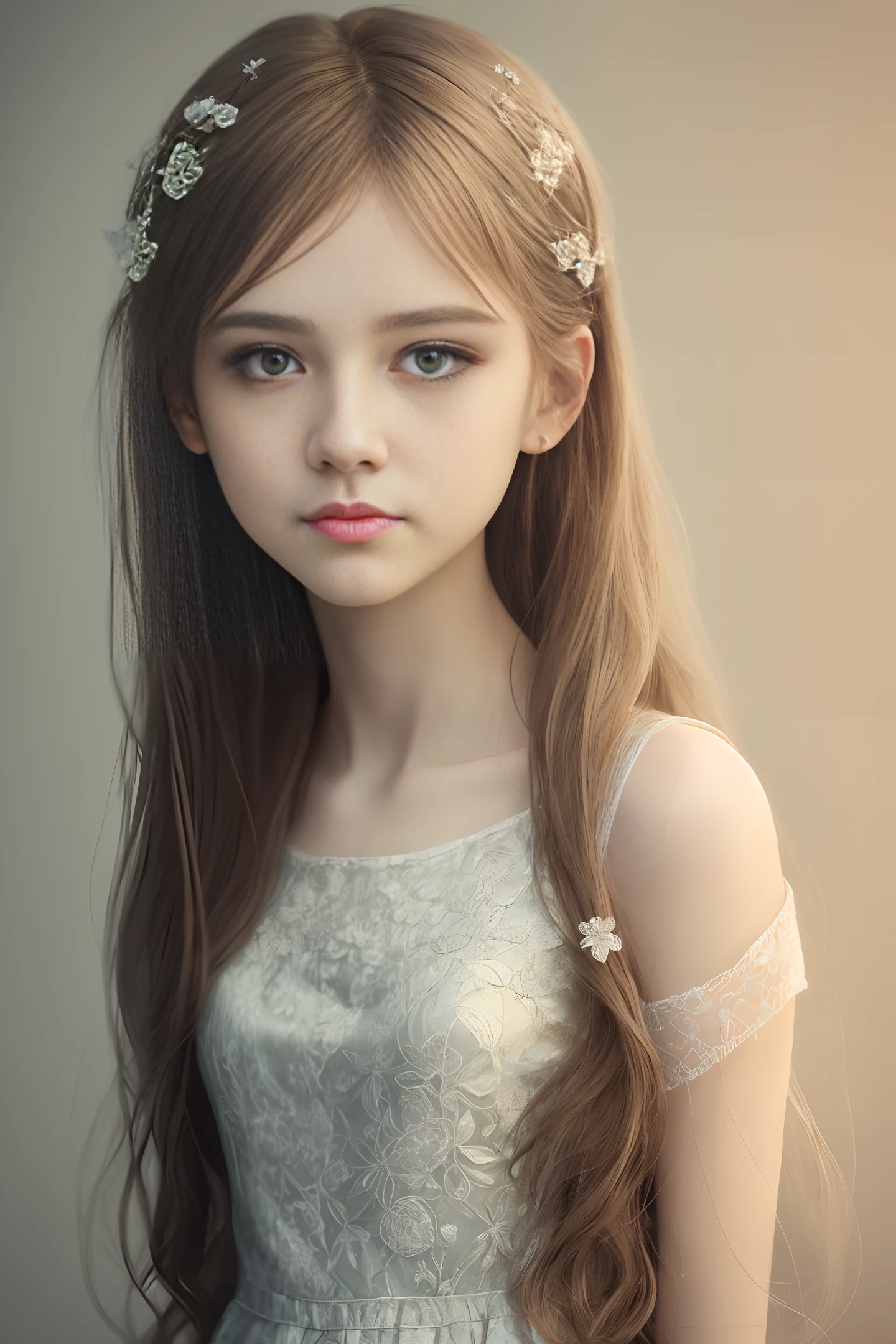 masterpiece, best quality, illustration, beautiful detailed girl, beautiful detailed glow, detailed lighting, beautiful detailed eyes, disheveled hair, petite, pretty, slender, bokeh, portrait, single girl