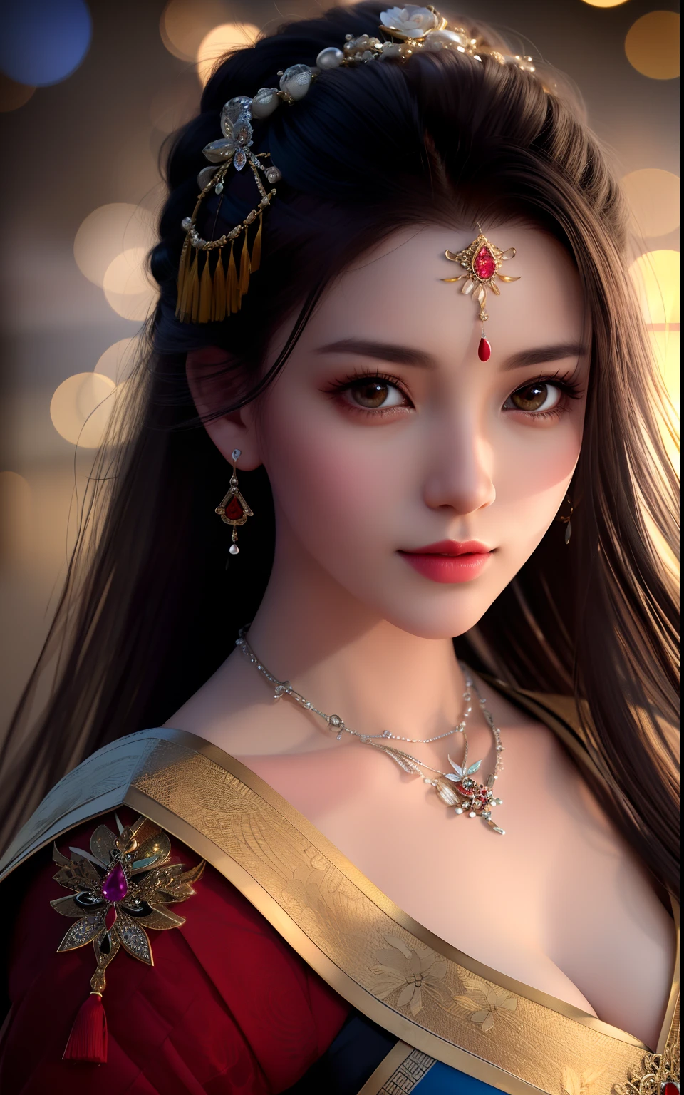 best quality, masterpiece, highres, 1girl,china dress,hair ornament,necklace, jewelry,Beautiful face,upon_body, tyndall effect,photorealistic, beside river, rim lighting, two tone lighting,(high detailed skin:1.2), 8k uhd, dslr, soft lighting, high quality, volumetric lighting, candid, Photograph, high resolution, 4k, 8k, Bokeh