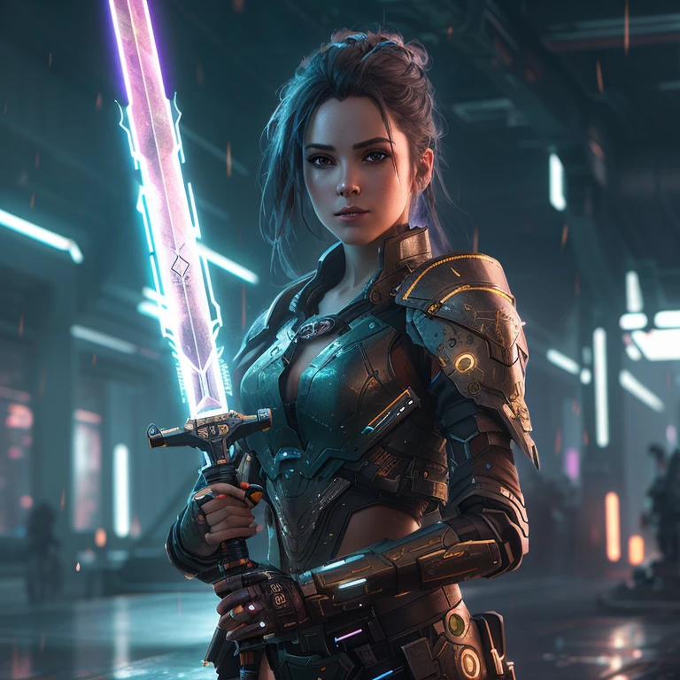 potrait, a cyber valkrie woman, glowing wings, holding plasma sword,silver light armor , unreal engine character art, cgsociety unreal engine, cgsociety 9, epic fantasy cyberpunk, artgerm ; 3d unreal engine, epic sci - fi character art, epic sci-fi character art, eve ventrue, dawn cgsociety, futuristic. game cg, emmanuel shiu