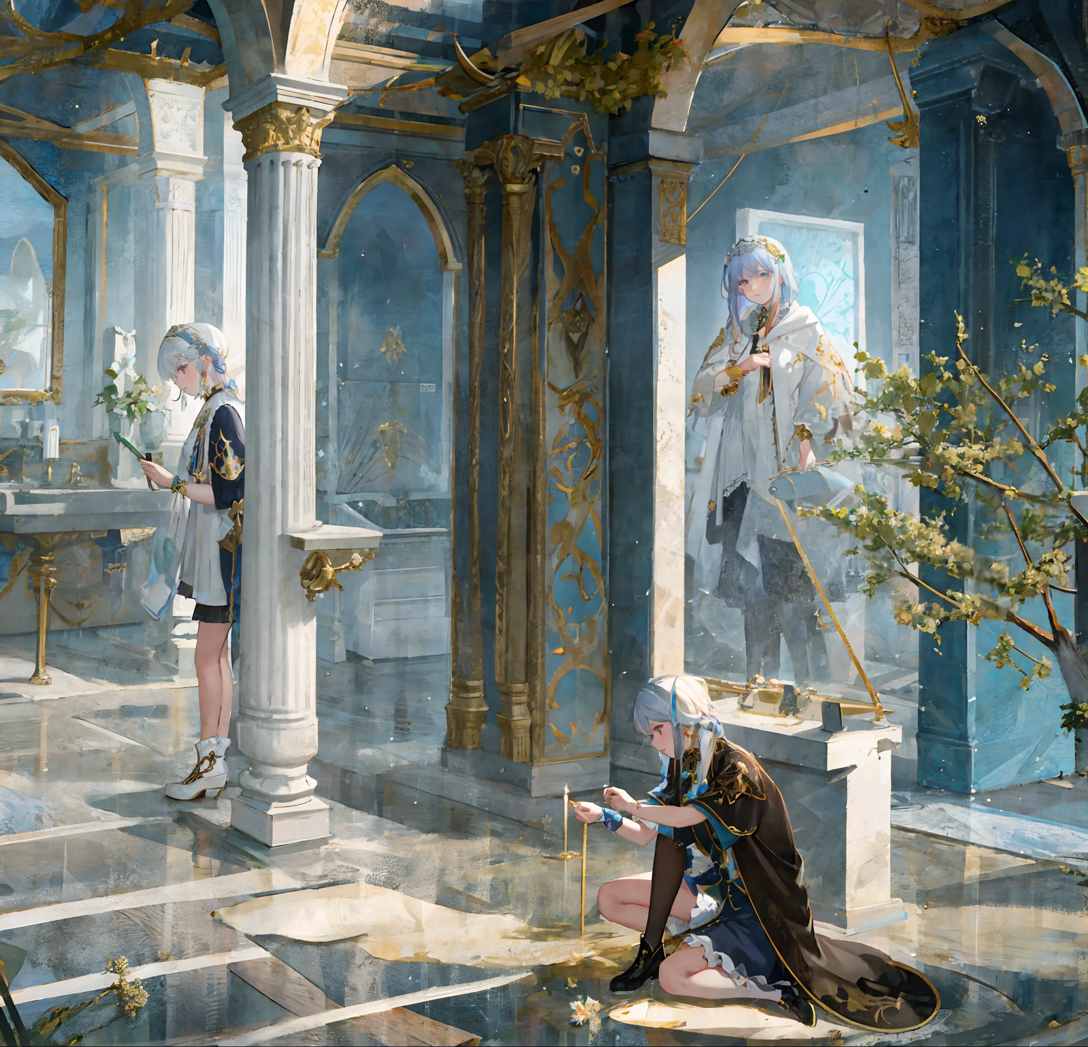 two lovers as neural networks embracing, beautiful, intricate details, cinematic lighting, beautiful concept art, surreal, art station, the source of future growth dramatic, elaborate emotive Golden Baroque and Rococo styles to emphasise beauty as a transcendental, seamless pattern, symmetrical, large motifs, sistine chapel ceiling, 8k image, supersharp, spirals and swirls in rococo style, cartouches, white smoke and rainbow ink dropping in water, Gold black and rainbow colors, perfect symmetry, no blur, sharp focus, photorealistic, insanely detailed and intricate, cinematic lighting, epic scene, 8K