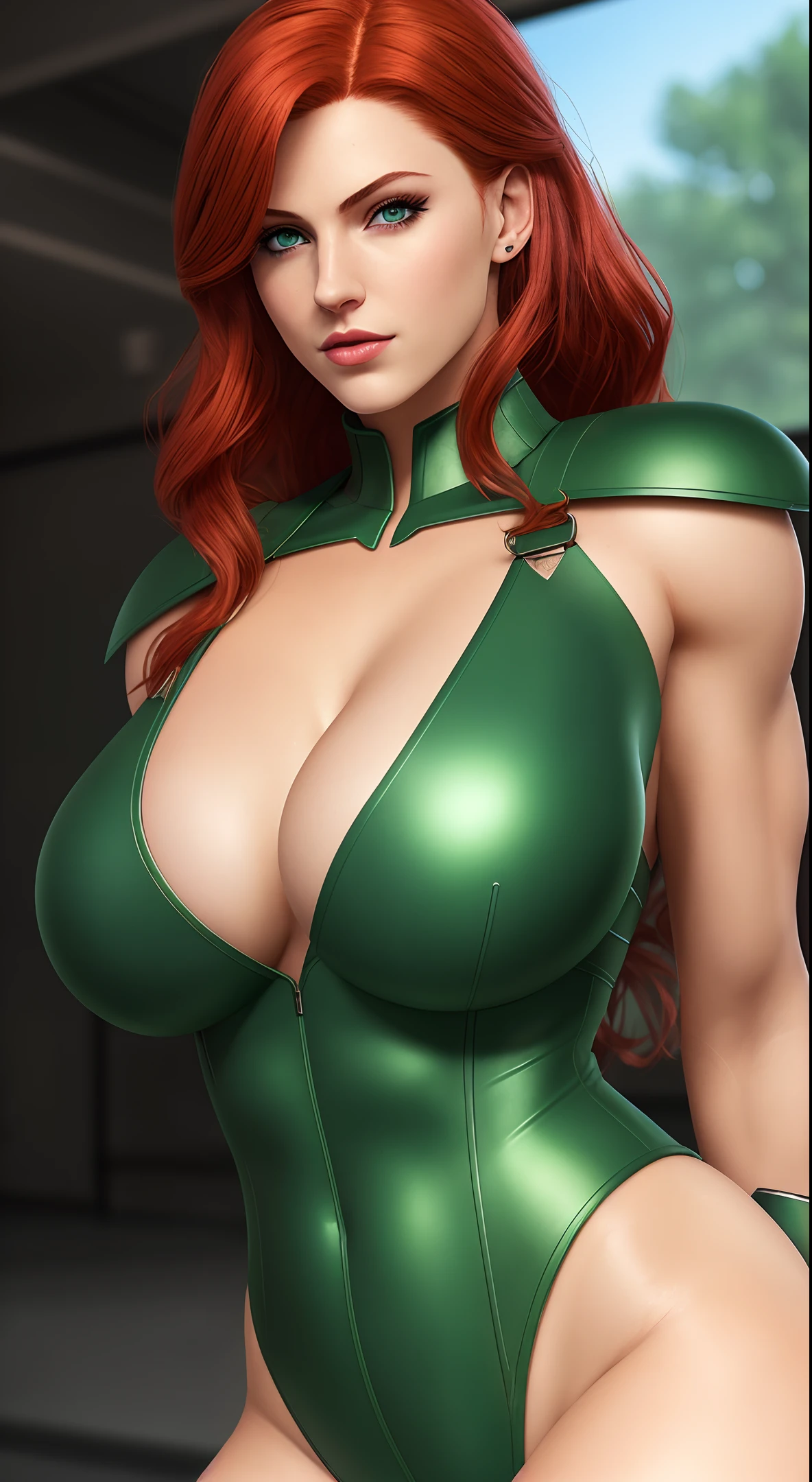 photo of jean, 1 girl, solo, full body, photorealistic, masterpiece,
detailed green eyes, sexy lips, red hair,
wearing x-men costume,
big attractive feminine body, light muscle, round boobs, cleavage, thick thigs,big butt,
4k, HDR, Realistic photo, realistic texture.