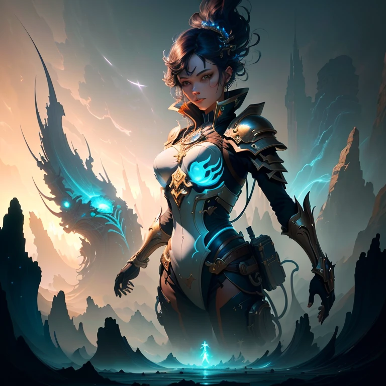 Masterpiece, Best Quality, (Very Detailed CG Unity 8k Wallpaper), (Best Quality), (Best Illustration), (Best Shadows), Absurd, Realistic Lighting, (Abyss), Beautiful Detailed Glow, PeterMohrBacher 的艺术,