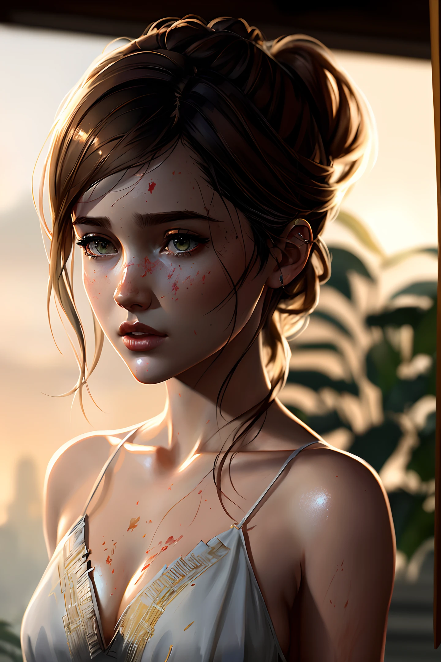 Nude style modelshoot (very detailed CG unity 8k wallpaper) body image full shot of the world's most beautiful artwork, beautiful women, (((Ellie Williams last of us)) look at the audience. Professional majestic oil painting by Ed Blinkey, Atey Ghailan Studio Ghibli by Jeremy Manchesses, Antonio, Trends in ArtStation, Trends in CGSociety, Complex, High Profile, Sharp Focus, Extreme, Art Painting Realistic by midjourney and Greg Rutkowski