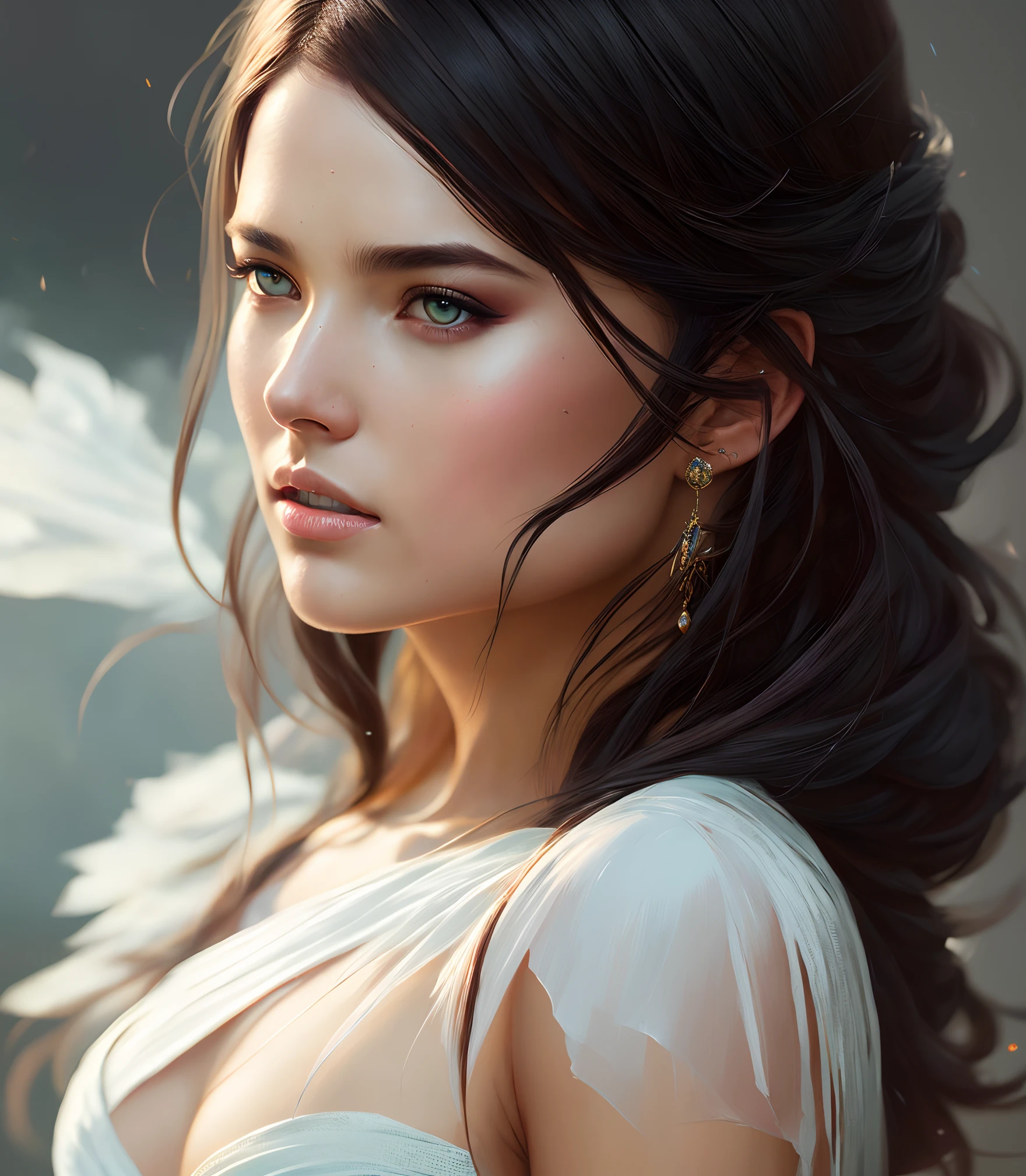 modelshoot style, (extremely detailed CG unity 8k wallpaper), full shot body photo of the most beautiful artwork in the world,(gldot), beautiful women, professional majestic oil painting by Ed Blinkey, Atey Ghailan, Studio Ghibli, by Jeremy Mann, Greg Manchess, Antonio Moro, trending on ArtStation, trending on CGSociety, Intricate, High Detail, Sharp focus, dramatic, photorealistic painting art by midjourney and greg rutkowski