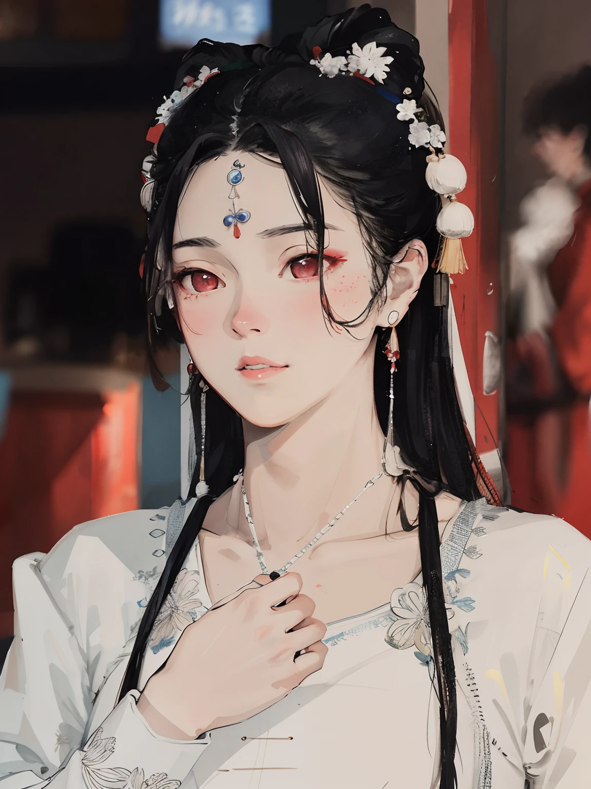 ru_qun,best_quality,original_outfit,Costume,clear details,masterpiece, best_quality, clear details,1girl,Chinese  background,detailed skin texture,detailed cloth texture, beautiful detailed face, ultra detailed,photorealsim