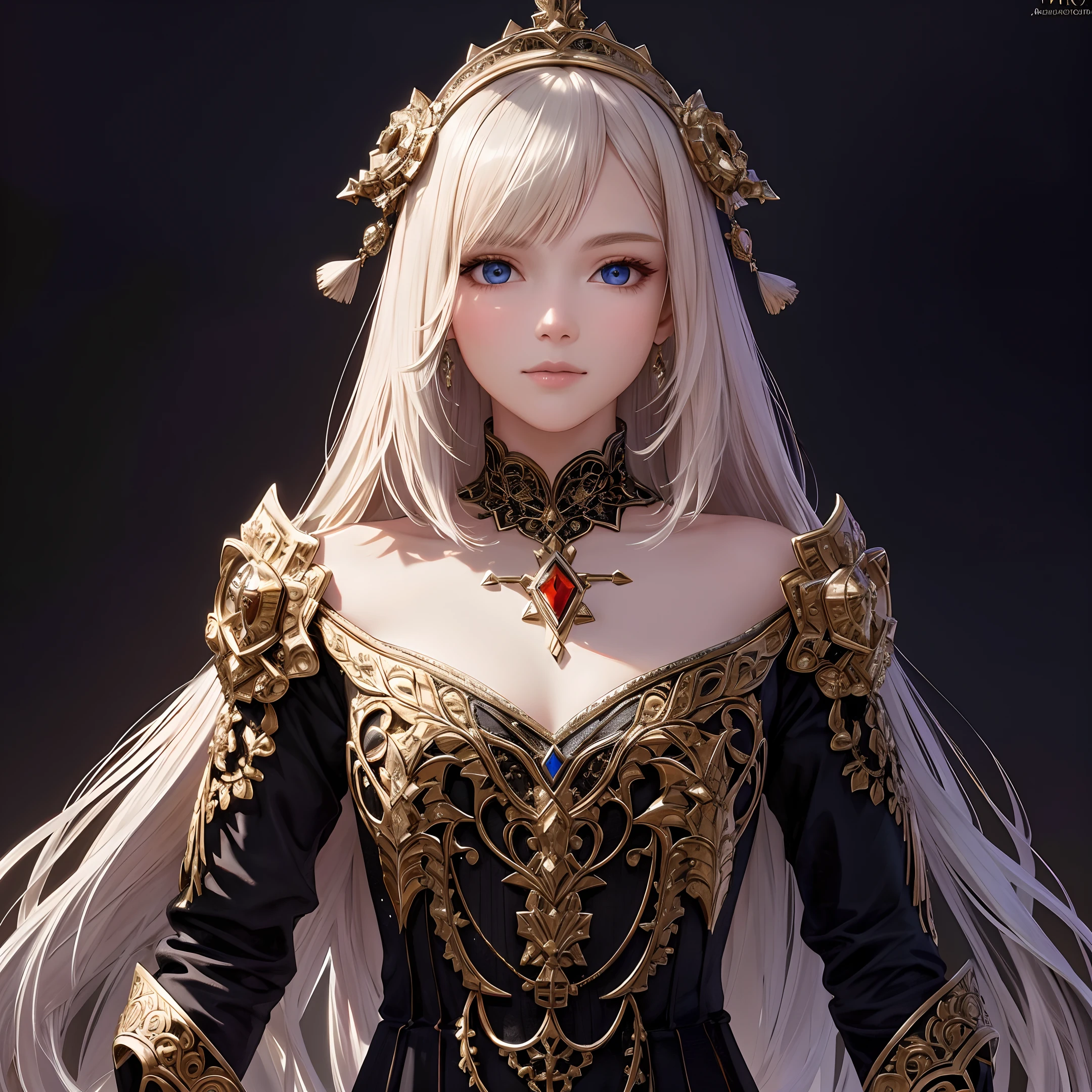 (best quality,masterpeace),(intricate details),(perfect composition), beauty detailed face,hyperrealistic,
A young woman is reincarnated into a world of magic and adventure, where she must use her modern knowledge and skills to survive and thrive in this new environment,
,hdr ,cinematic, trending on artstation,trending on CGSociety,immense details, blonde hair, blue eyes, ((intricate pointed red obsidian crown))