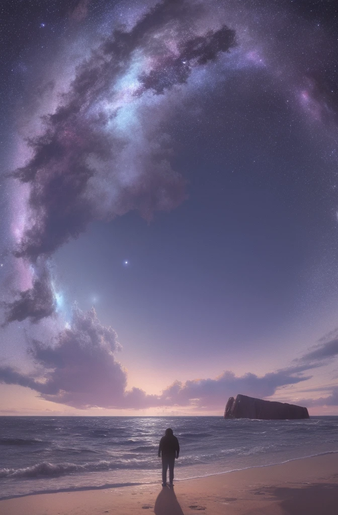 HD wallpaper, supernova explosion, empty universe, thick clouds, gray tones,