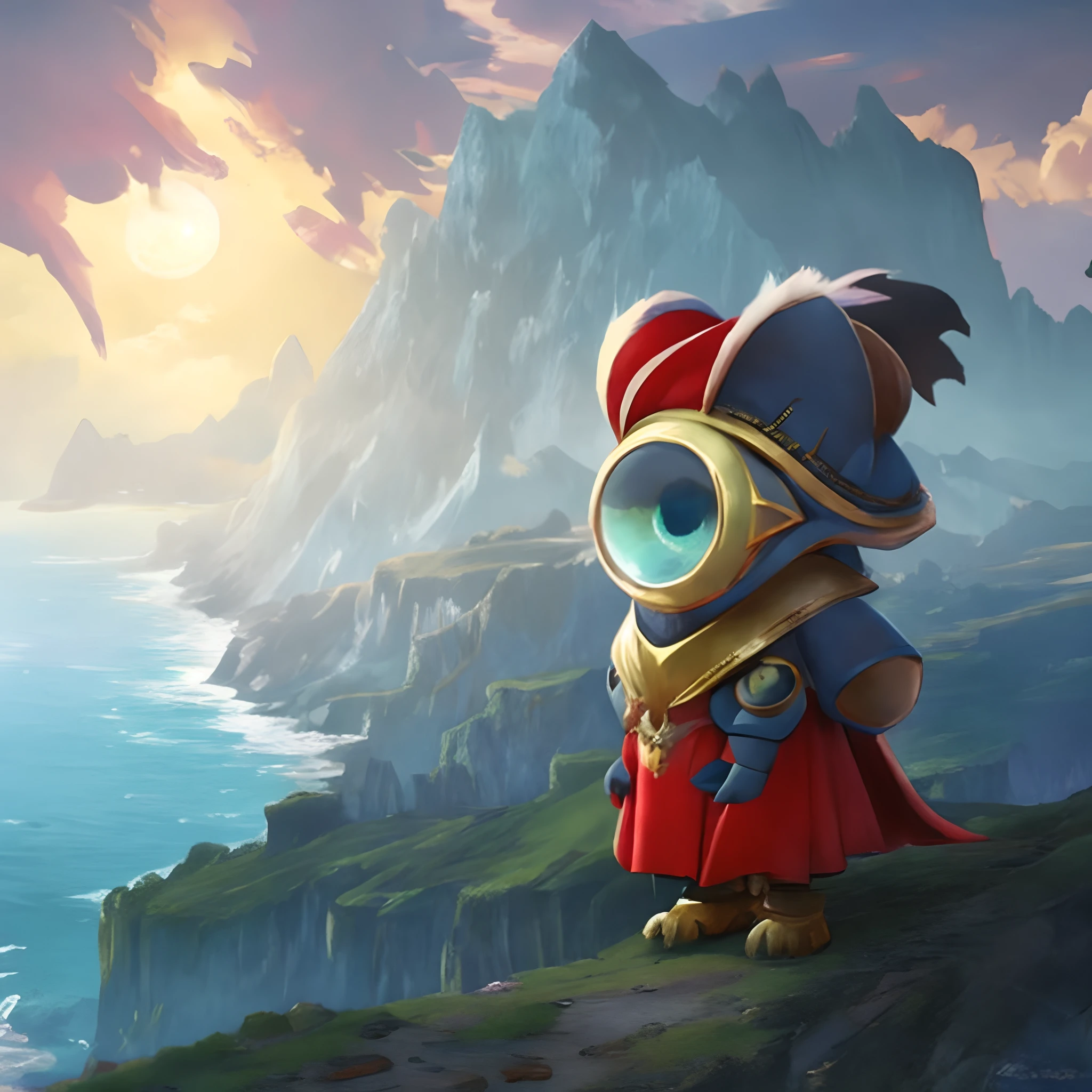 eff9 cute little cartoon monster, CG, fine facial features, artstation, concept art, Unreal Engine 5, HD quality, 4K resolution, beautiful, , artgerm and greg rutkowski and the art of Alphonse Mucha and LOISH and WLOP
