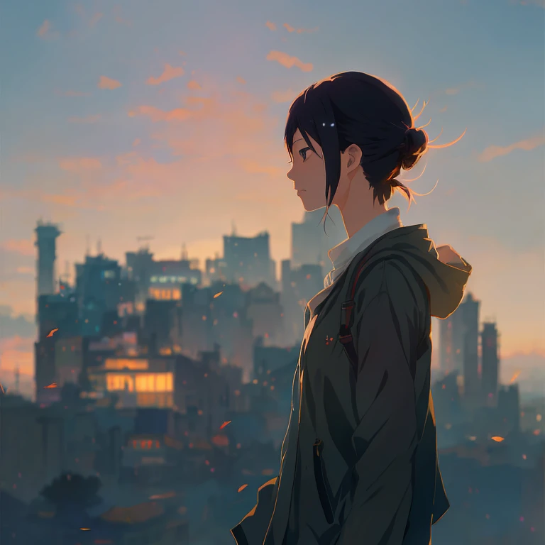 Guweiz style artwork, lovely detailed digital art, lovely digital painting, (makoto shinkai)), makoto shinkai! , Shinkai style, shinkai makai! , Official Art, Guweiz, Lofi album cover, lovely art style, by Kun Can.