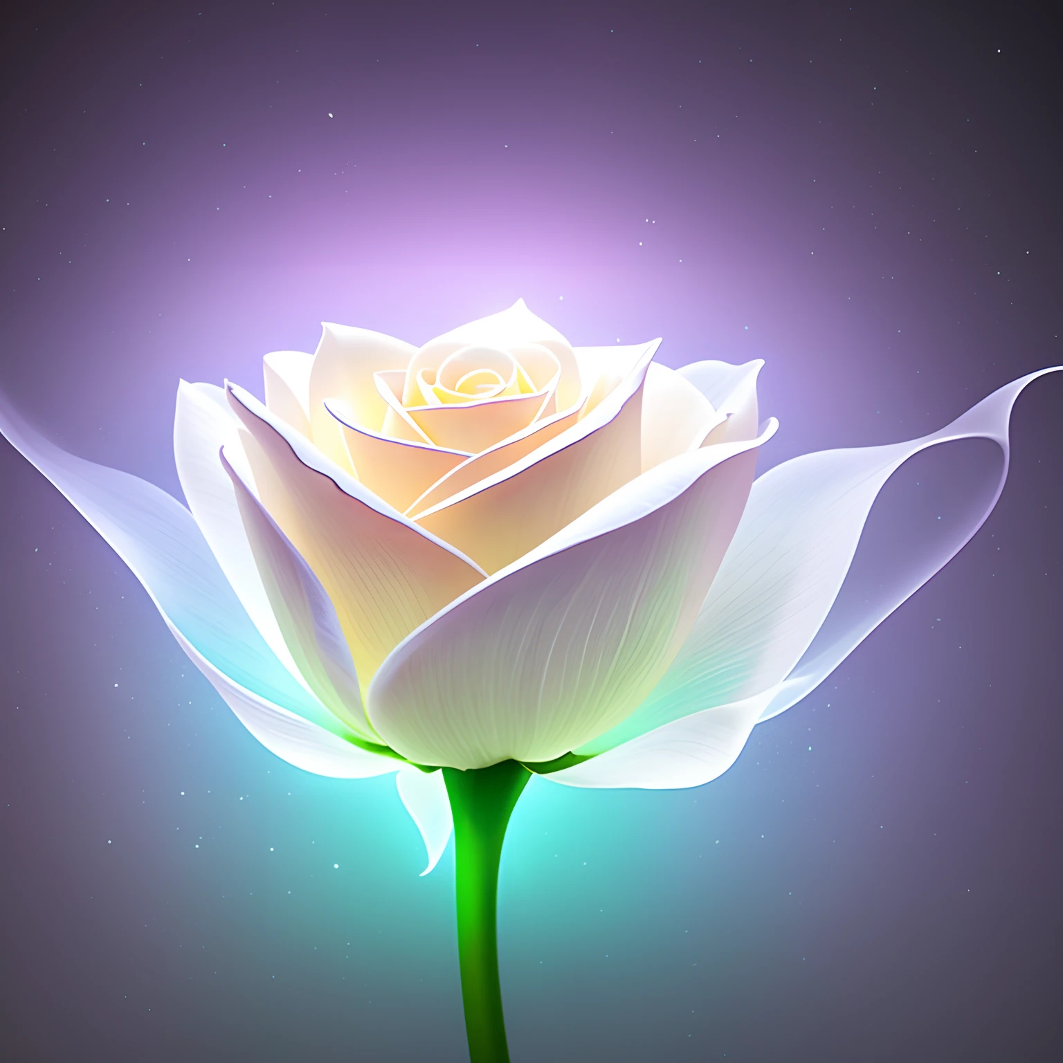 white rose buds , super transparent, holy light, beautiful spectral light, petals glowing, flashing, dark background, drops of transparent light, reflective light, bright, light streaming in, optics, portrait profile, sharp focus, magical, intricate, ultra-realistic, fantasy, composition, light, trend on artstation, pearl, patronus cloud of silvery vapor, corrosive enveloping ray family, 8k, ureal ar 23v4 uplight
