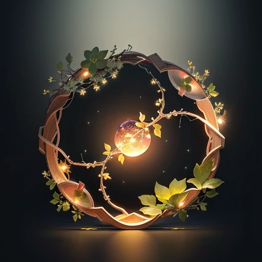 masterpiece, best quality, (extremely detailed CG unity 8k wallpapers), (best quality), (best illustration), (best shadow), the external UI frame design uses natural elements of a blooming garden theme. The avatar frame is made in the form of a round shape with delicate foliage and branches and flowers around it, as well as fireflies and glowing particle effects (user interface outer frame design), (natural elements), (sakura theme), (round shape), (foliage), (branches), (fireflies), (glowing), (particle effects).