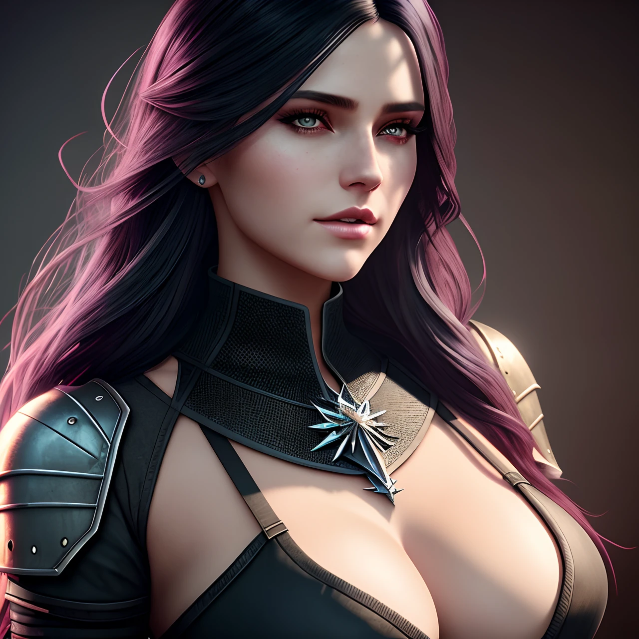 photo of a yennifer of vengerburg, witcher 3, clear skin, long dark hair, purple eyes, attractive lips, stunningly beautiful woman,
sexy sorceress dress, choker, posing like a professional model, feminine form,
big breasts, cleavage, sexy midriff, stunningly gorgeous, flirty and playful,
film photography, extreme detail, 4k, ultra hd, Anna Dittmann, hyperrealism, trending on artstation, polished, photorealistic, backlight, hair light, 8k ultra hd.