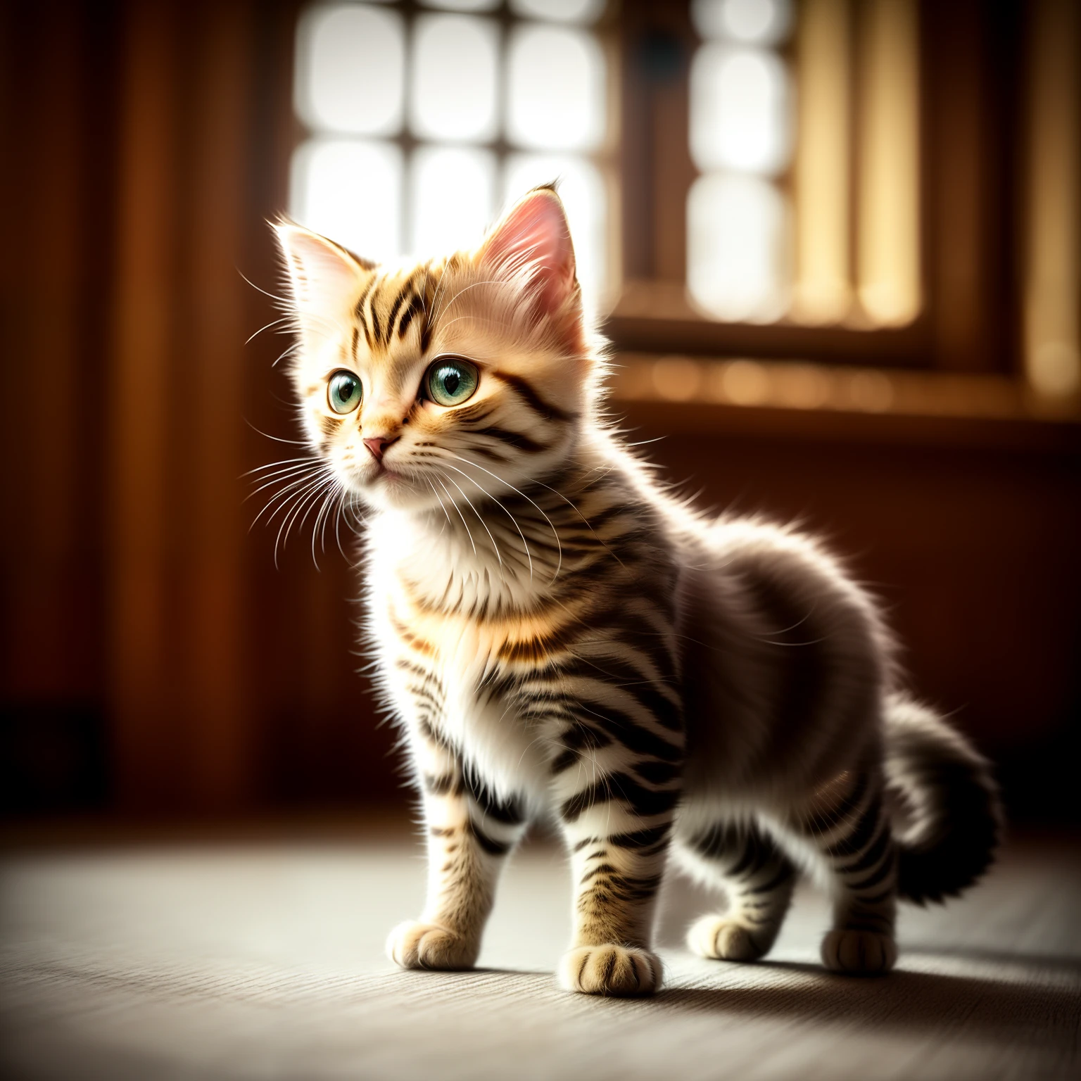 russian kitten, ([tail | detailed wire]:1.3), (intricate details), hdr, (intricate details, hyperdetailed:1.4), 4k textures, soft cinematic light, photolab, hdr, intricate, elegant, cinematic shot, vignette, centered