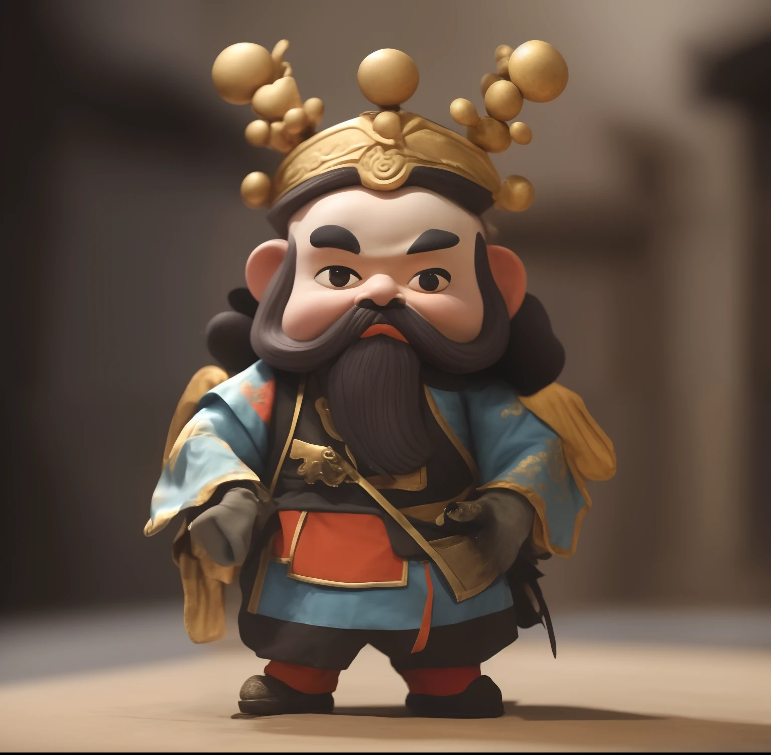 Bearded man, opera costume, ancient China