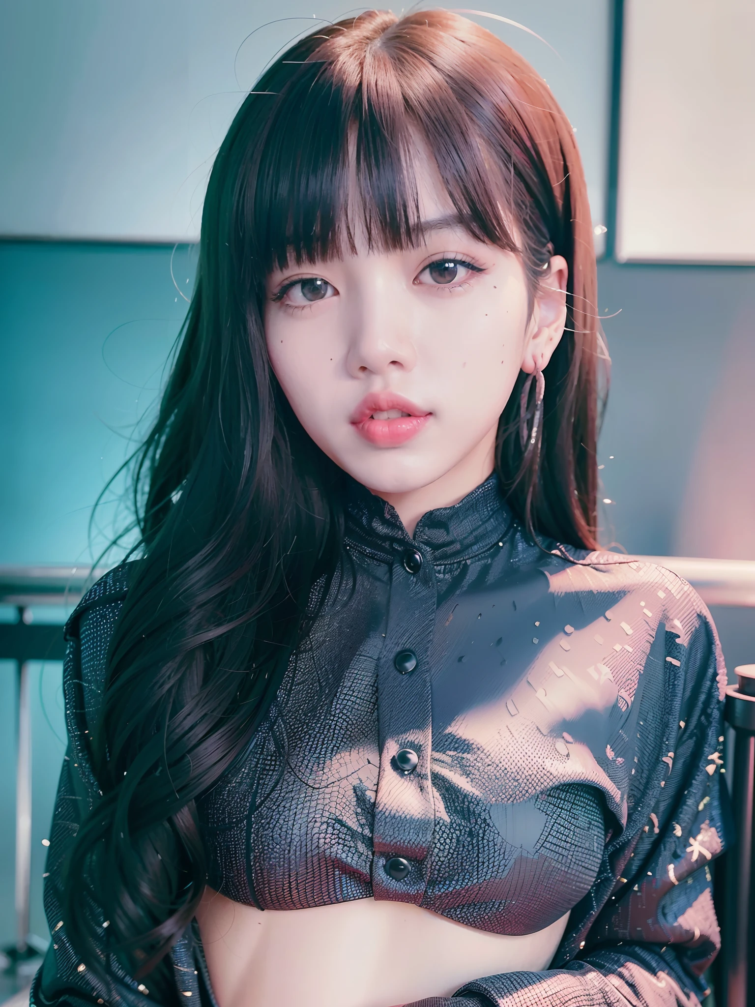 close up portrait of Lisa Blackpink, (smiling: 1.5), (black leopard: 1.3), bikini, K-pop idol, contrapposto, better quality, ultra high resolution, (photorealistic: 1.3), 1 girl, small breasts, (in a nightclub: 1.3), beauty512,