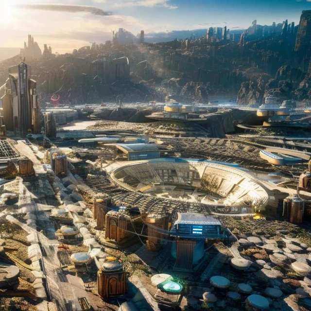 landscape of a futuristic sci fi city, sci fi, ultra realistic, high resolution, city