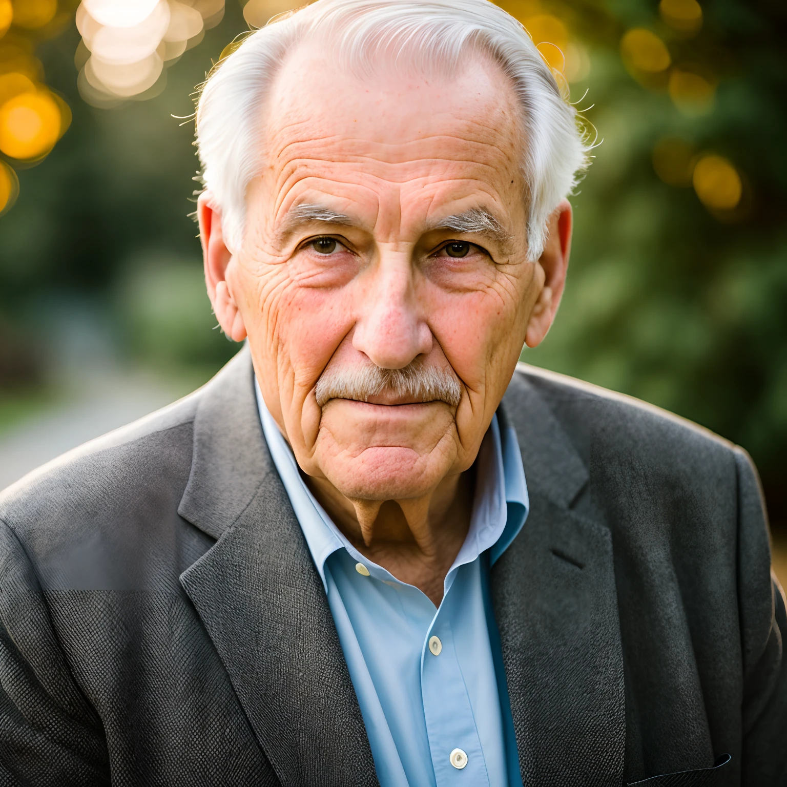 a portrait of an elderly man, wise, dignified, kind, experienced, photography, dramatic light, Nikon D850, 85mm, f/1.4
