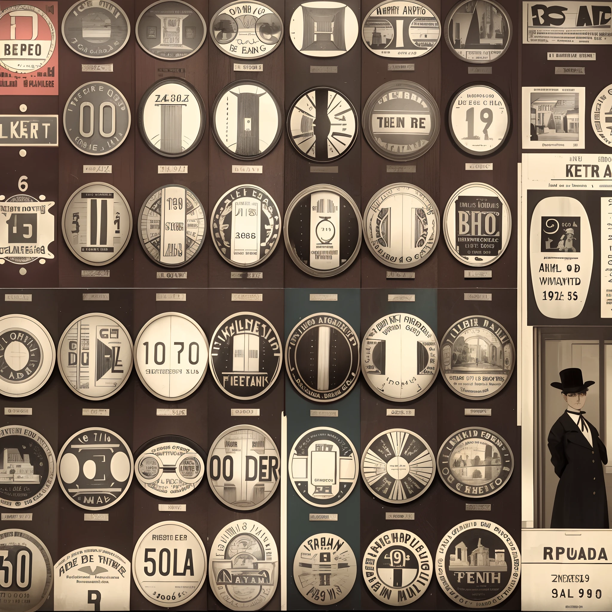 one House license plates from the 1900s, in retro photography style