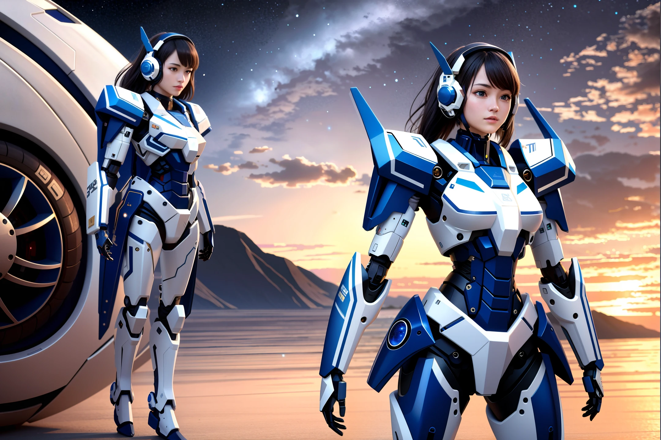 masterpiece, best quality, machine, girl, mechanical body, interstellar masterpiece, best quality, 4K, mecha,