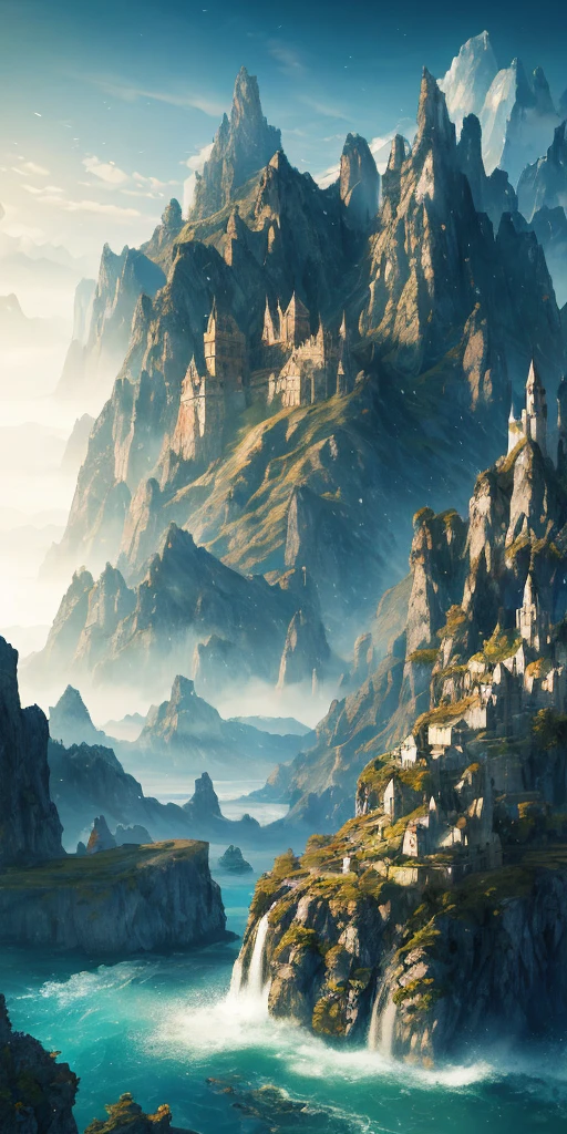 masterpiece, best quality, high quality, extremely detailed CG Unity 8k wallpaper, landscape, outdoor, sky, no humans, mountain, landscape, water, tree, blue sky, waterfall, cliff, nature, lake, river, cloudy sky, award-winning photography, background blur, depth of field, HDR, blooming, color difference, realism, very detailed, artstation trend, CGSociety, intricate, HDR
Amazing technology. The center of the picture was replaced by a very tall magic tower