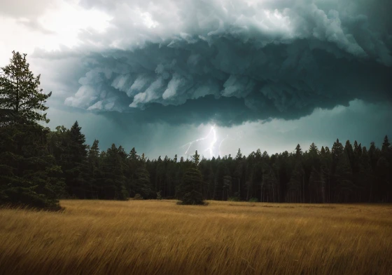 Dramatic lighting, highest image quality, film stills, (storm clouds: 0.7), low natural light (direct light: 0.4), 8mm film grain, using Sony a9 II, 24mm lens, F/2.8 aperture, depth focus, (original image), 8k, forest, trees, houses,