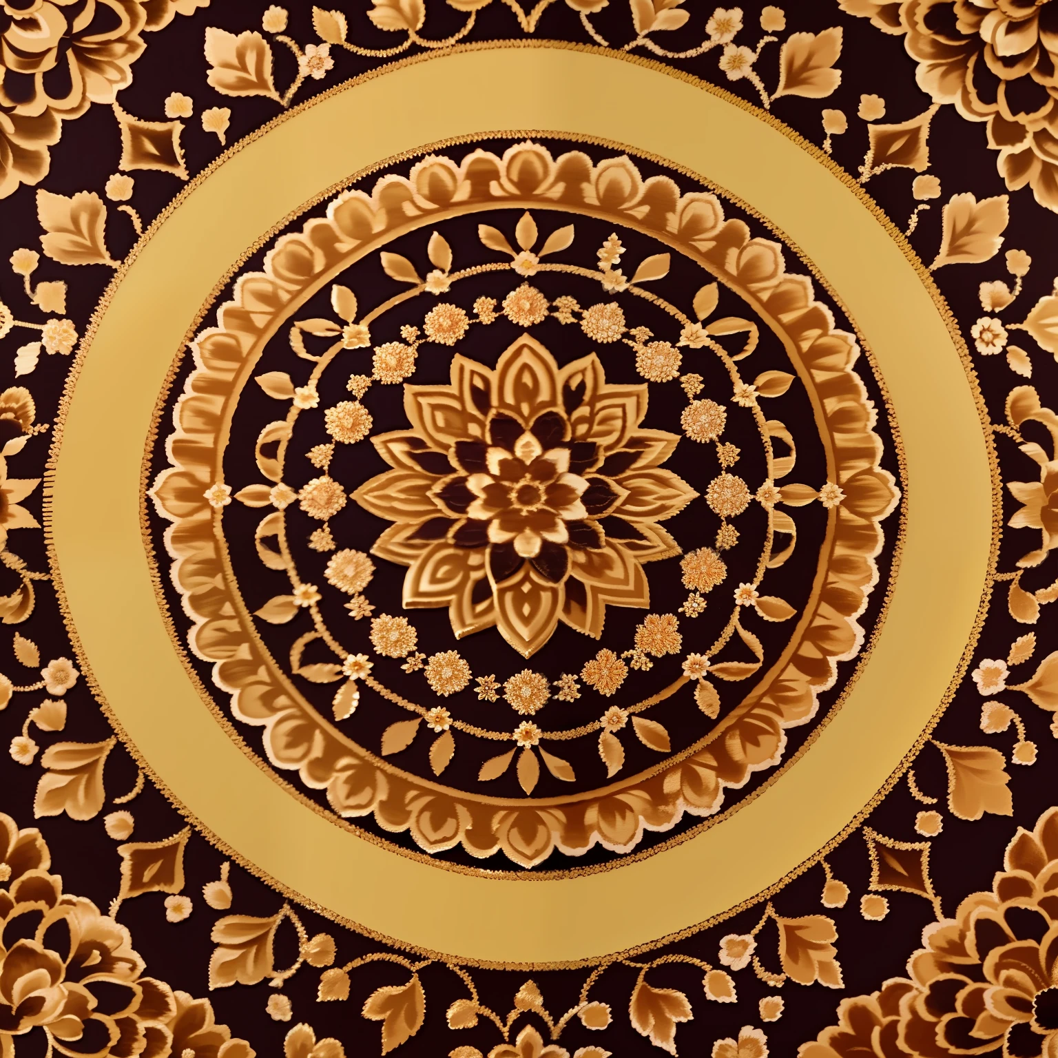 carpet luxurious floral decoration, gilding