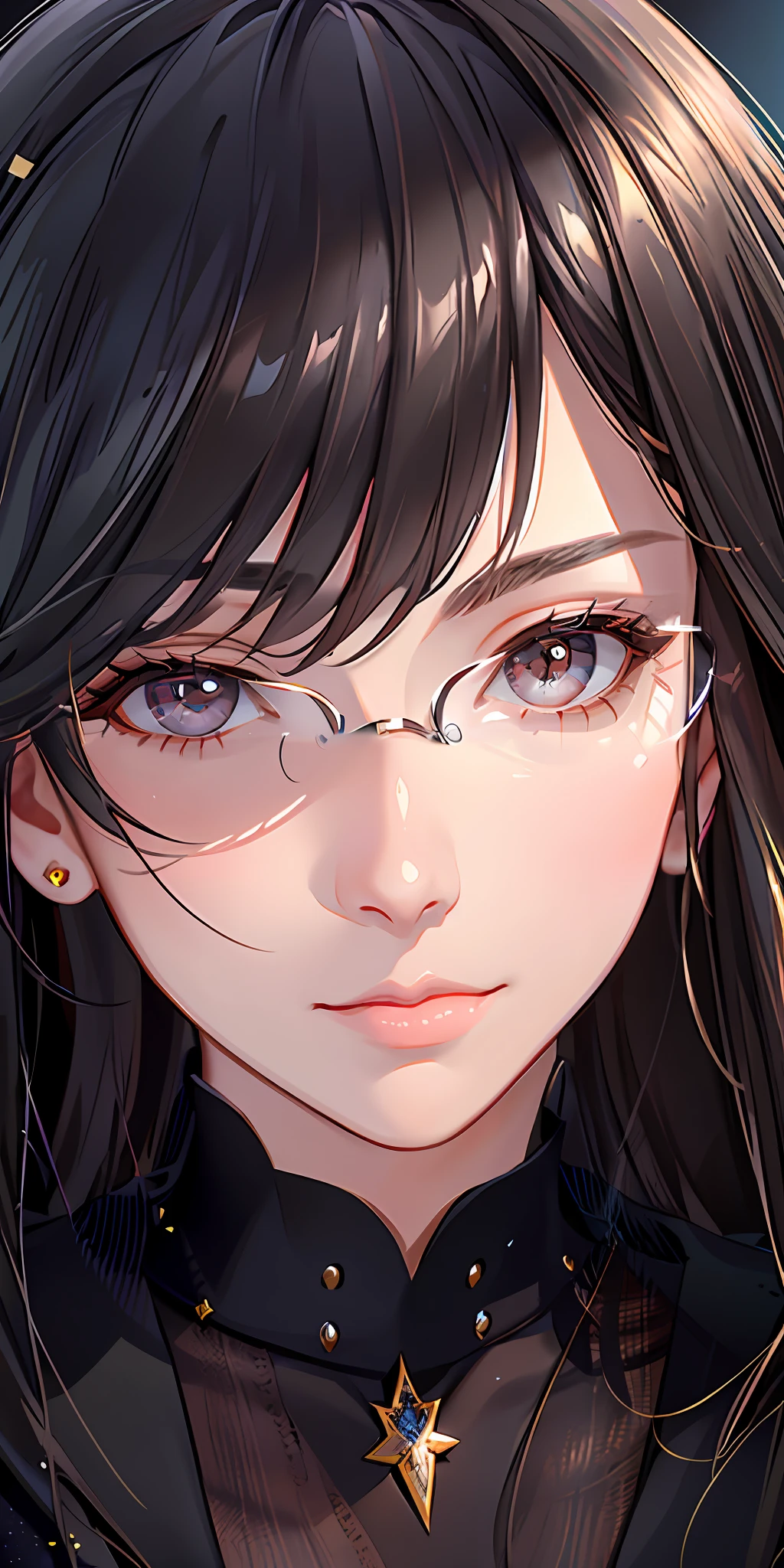 no wrinkles, smooth skin, glasses