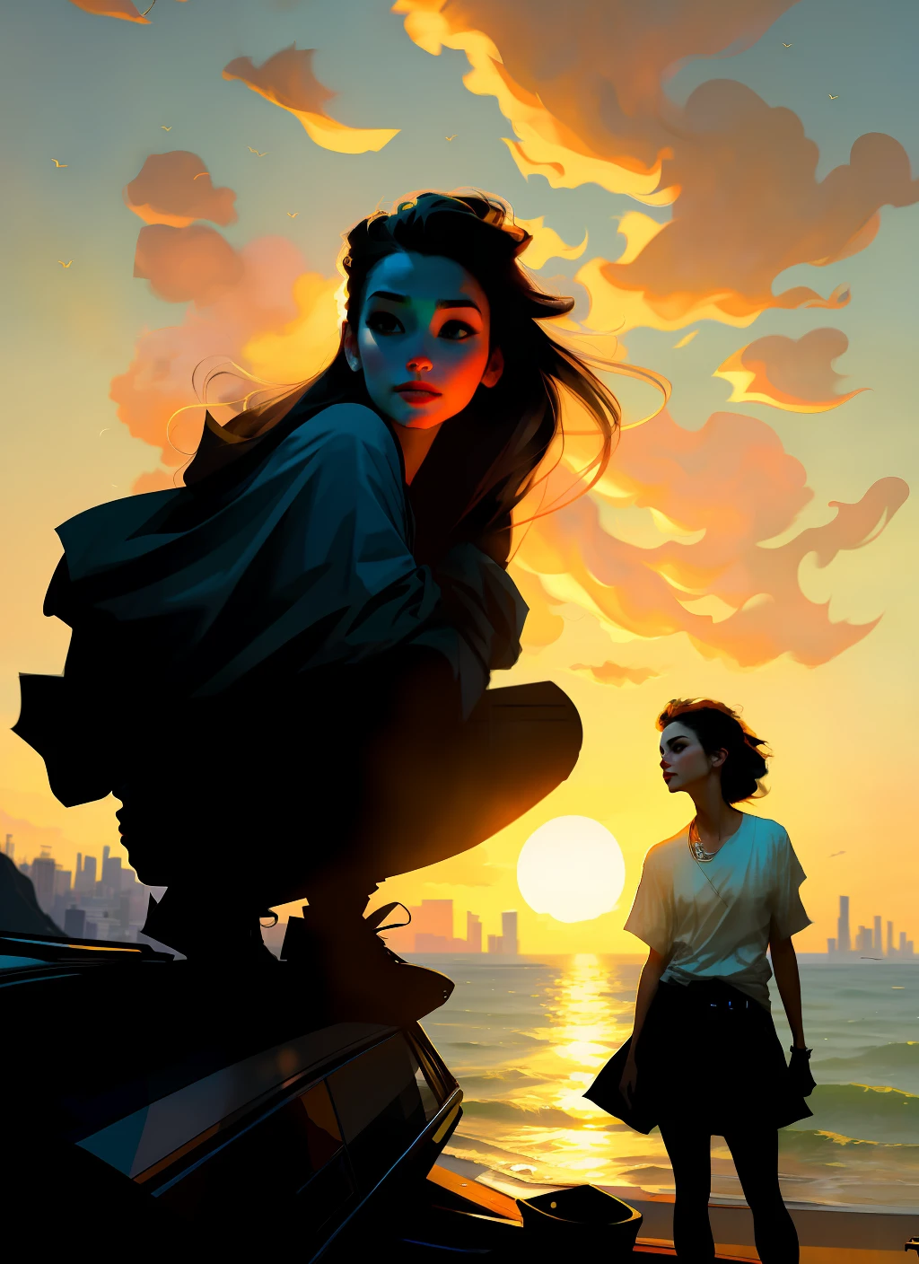 samdoesarts style drunken beautiful women like delirium of the sandman, (phantom color), jeremy mann, sandra chevrier, dave mckean and richard avedon and macija cusciara, punk rock , beautiful girl, lotus, lotus, high detail, 8k