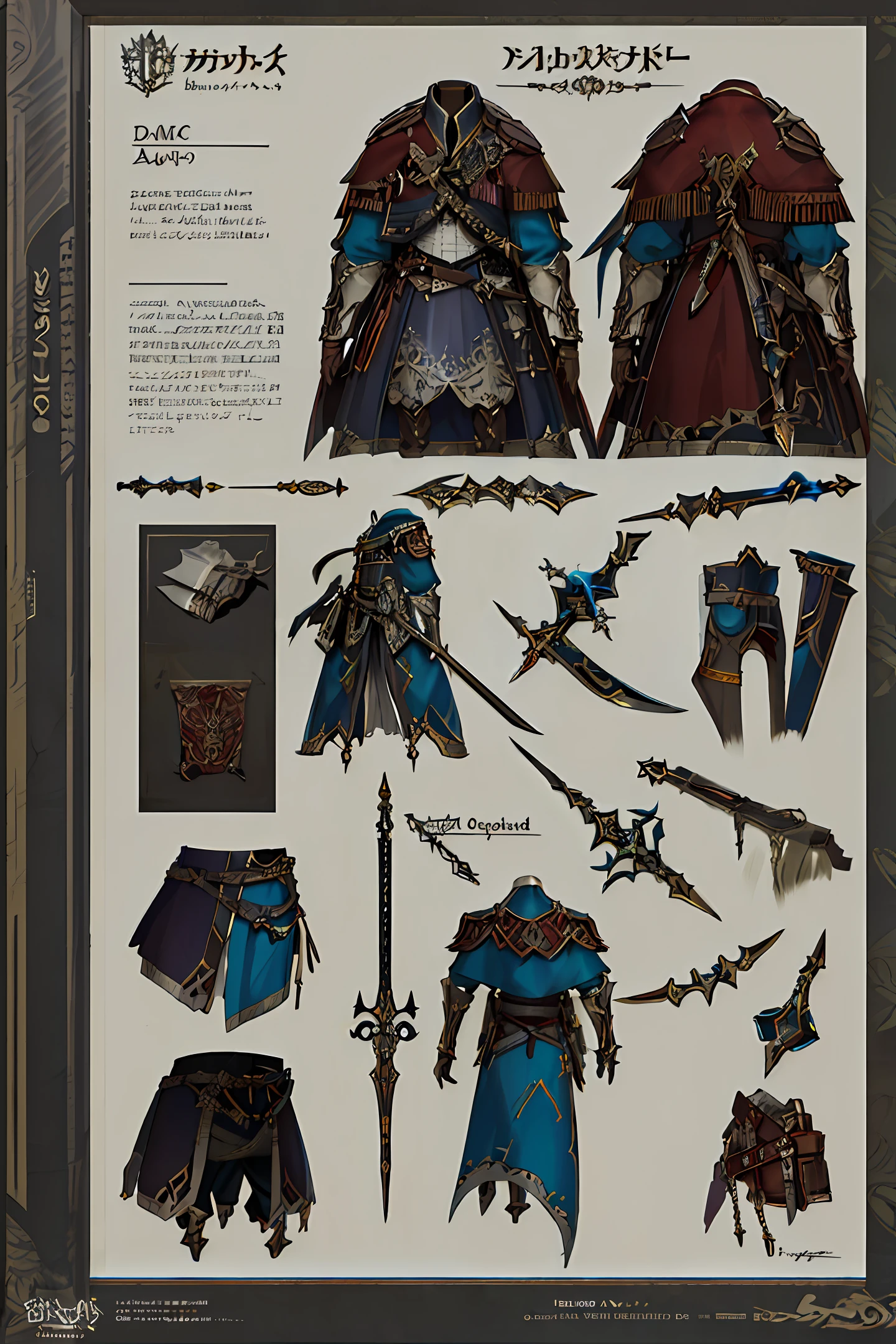 Weapon design tables, concept art, (Broadsword Weapon), light element, ((film)), (subtle lighting), (perfect shadows), (gorgeous), (perfect proportions), (intricate details)