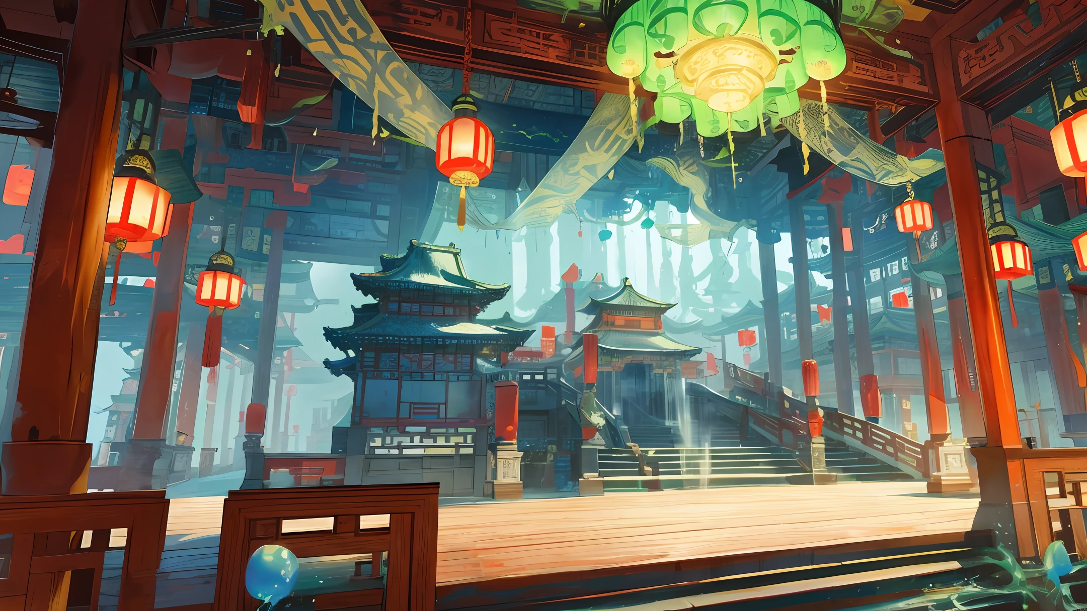 Game scene, high contrast, majestic, stalwart architecture, ancient Chinese palaces are located above the clouds, palaces, surrounded by clouds and strips, colorful rays of light, ((color ink)),((splash ink)),( (splash ink) ink) ink}) ), masterpiece, high quality, beautiful graphics, high detail, (extremely detailed CG unity 8k wallpaper), (best quality), (best illustration), (best shadows), super detail
