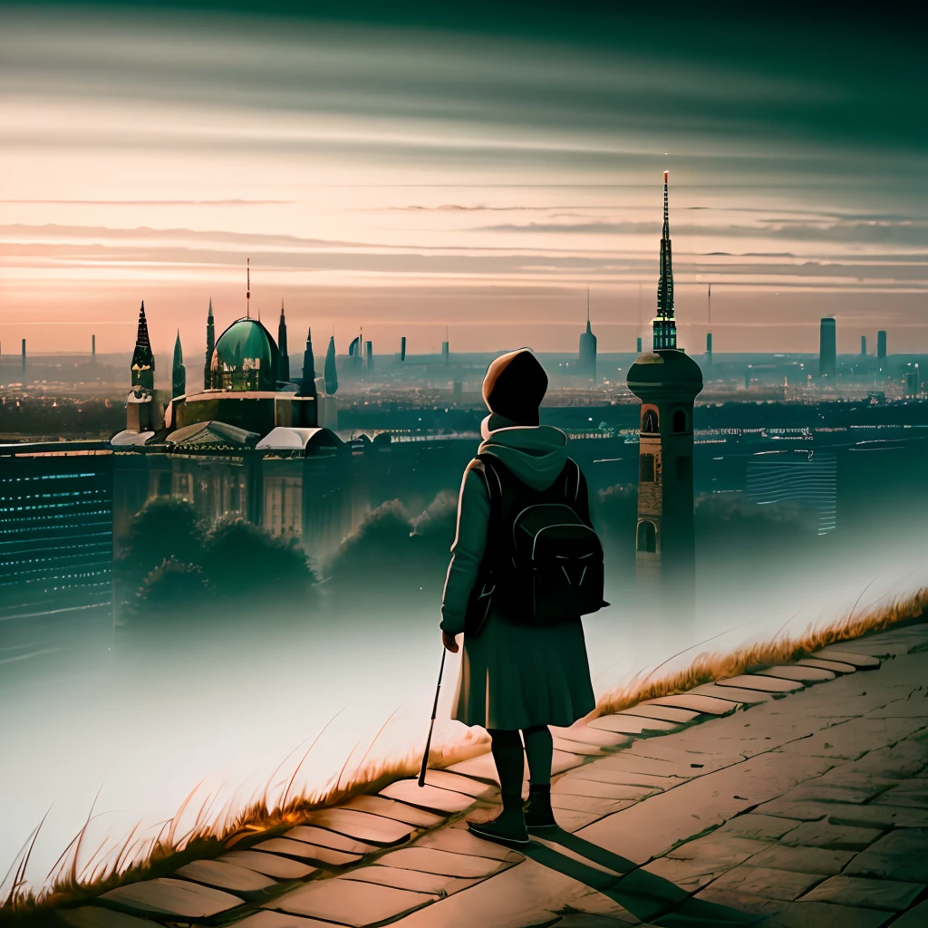 Guided by the whispering lullabies of Berlin Noise, a lone wanderer traverses the realm of abstract dreams, finding solace in the solitude of a world that resonates with intricate textures and patterns that reflect its very nature