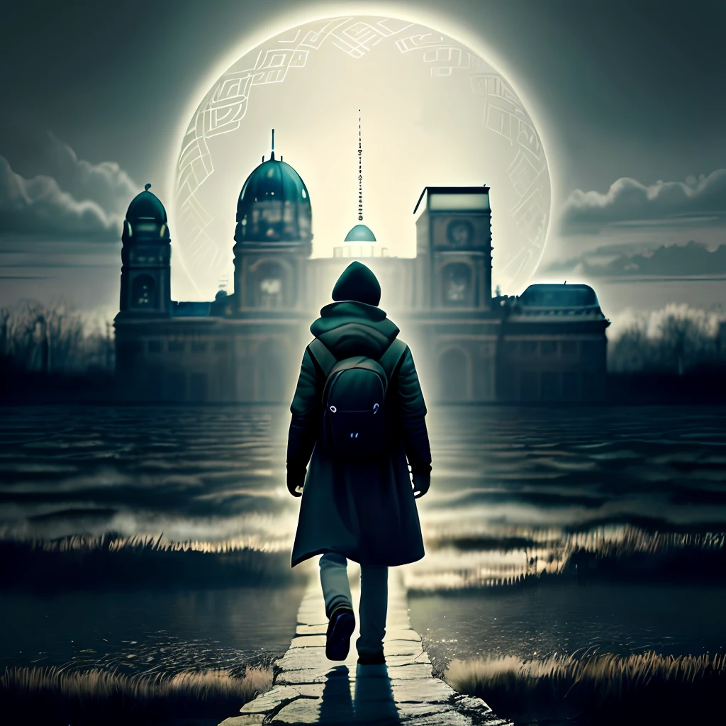 Guided by the whispering lullabies of Berlin Noise, a lone wanderer traverses the realm of abstract dreams, finding solace in the solitude of a world that resonates with intricate textures and patterns that reflect its very nature