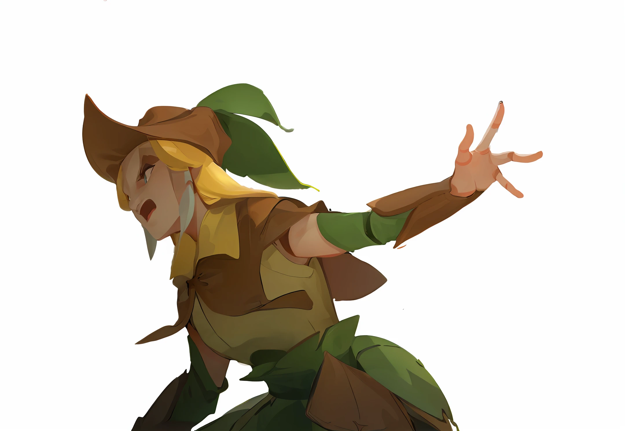 4k, a masterpiece of the best quality, (very detailed CG Unity 8k wallpaper Artstation contest winner), (best quality), (best illustration), (best shadow), an epic archer in a brown cape, View from below, elf man