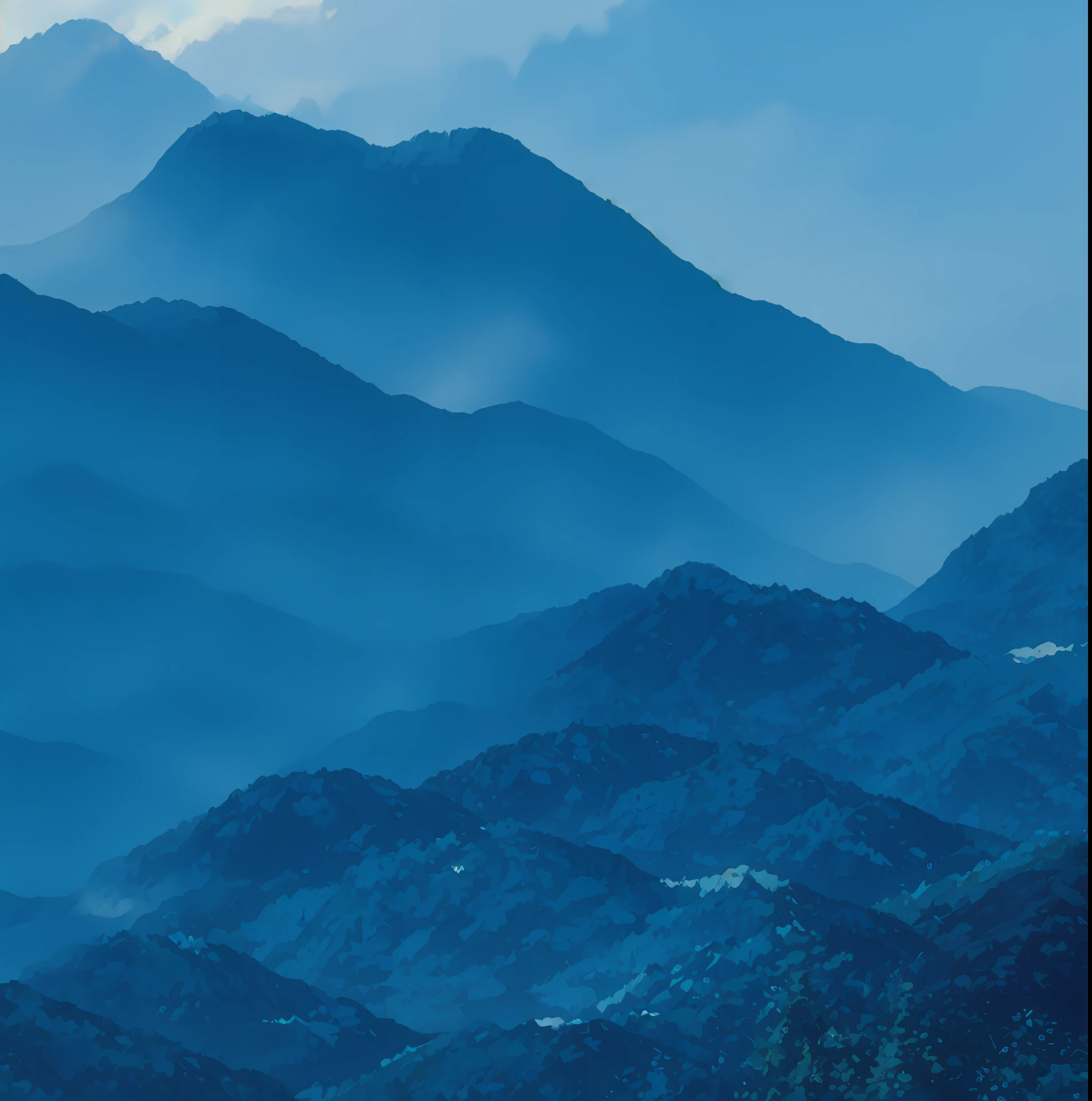 Mountains, thousands of miles of rivers and mountains, hidden dragons, dragon veins, 4k, two-dimensional