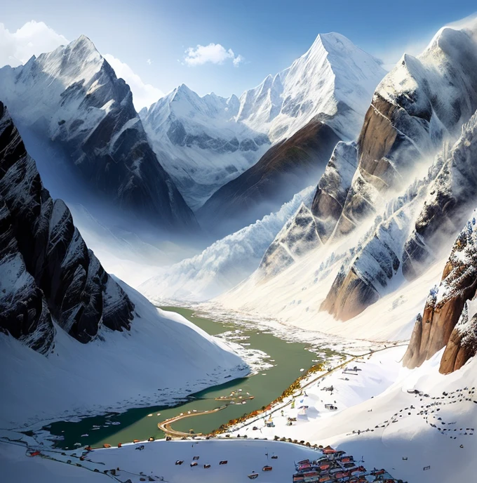 Bring alive the majestic charm of the Kedarnath Wildlife Sanctuary in Uttarakhand, India,