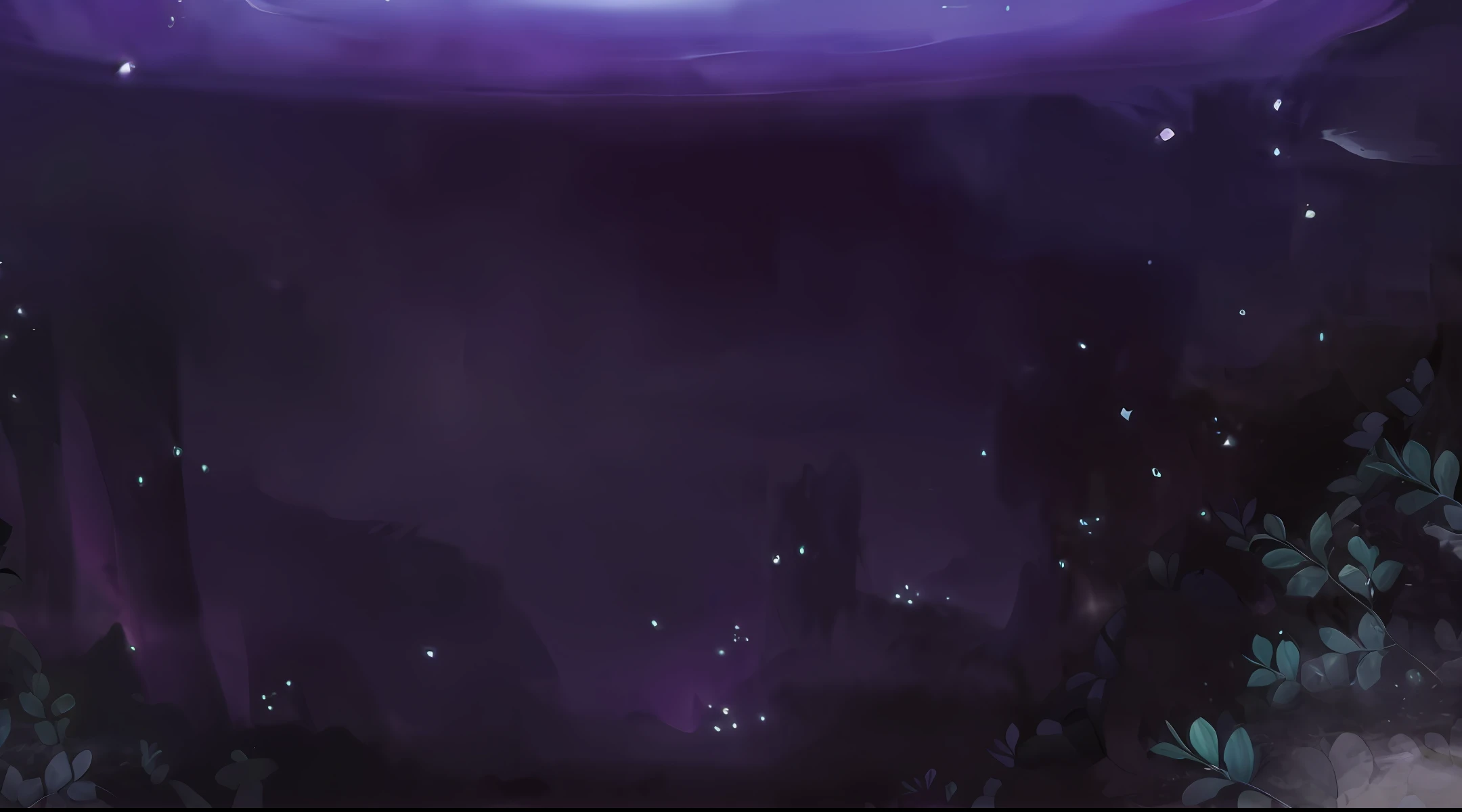 there is a cartoon picture of a purple moon in the sky, dark purple swamp, deep dark purple waters, background art, background artwork, gloomy background, darkness's background, concept art magical highlight, complete darkness background, a dark underwater scene, darkness background, random background scene, night background, dark night environment, twilight ; digital painting, moonlit starry sky environment