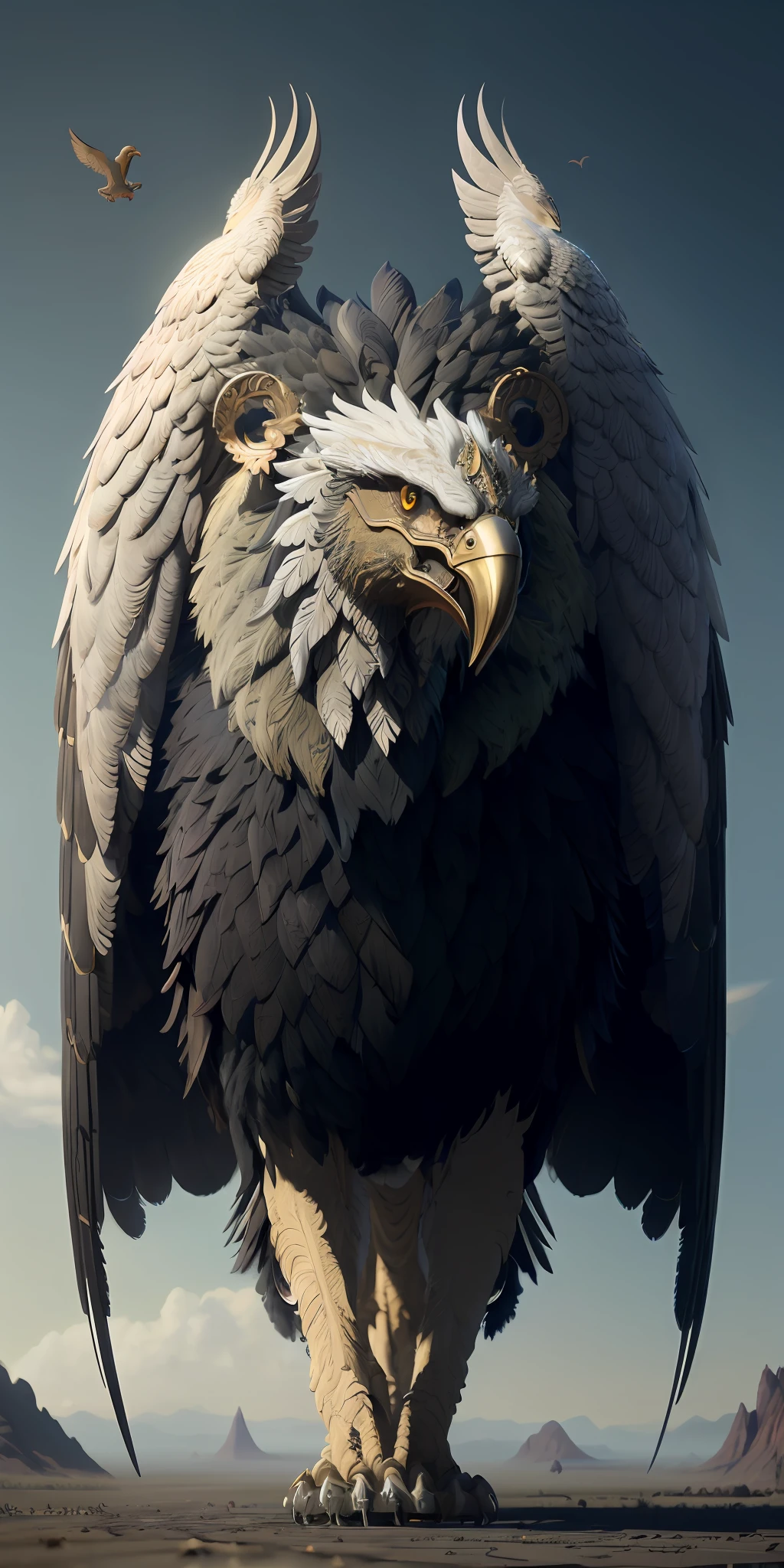 scary beautiful, ((beautifully detailed griffin)) (extremely detailed CG Unity 8k wallpaper), professional majestic oil painting by Ed Blinky, Atea Gaylan, Studio Ghibli, Jeremy Mann, Greg Manches, Antonio Moro, popular on ArtStation, popular on CGSociety, Intricate , High Detail, Sharp Focus, dramatic photorealistic painting by Midjourney and Greg Rutkowska.